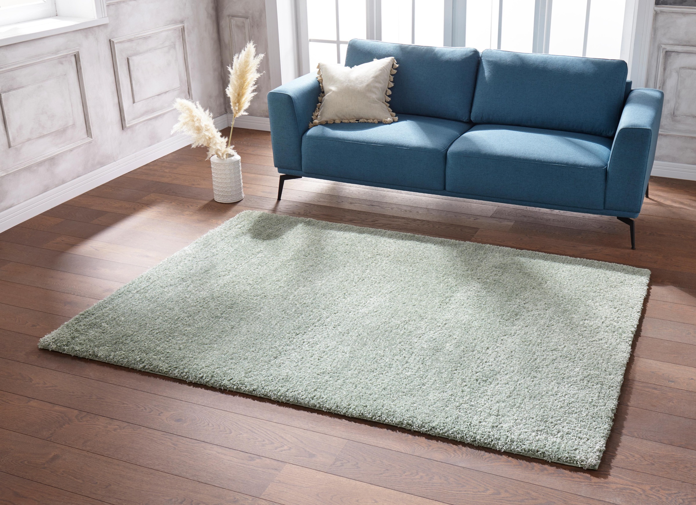 Guido Maria Kretschmer Home&Living Hochflor-Teppich »Cosima«, rechteckig, 30 mm Höhe, Mikrofaser, extra flauschig, weich, pflegeleicht, elegant, Uni