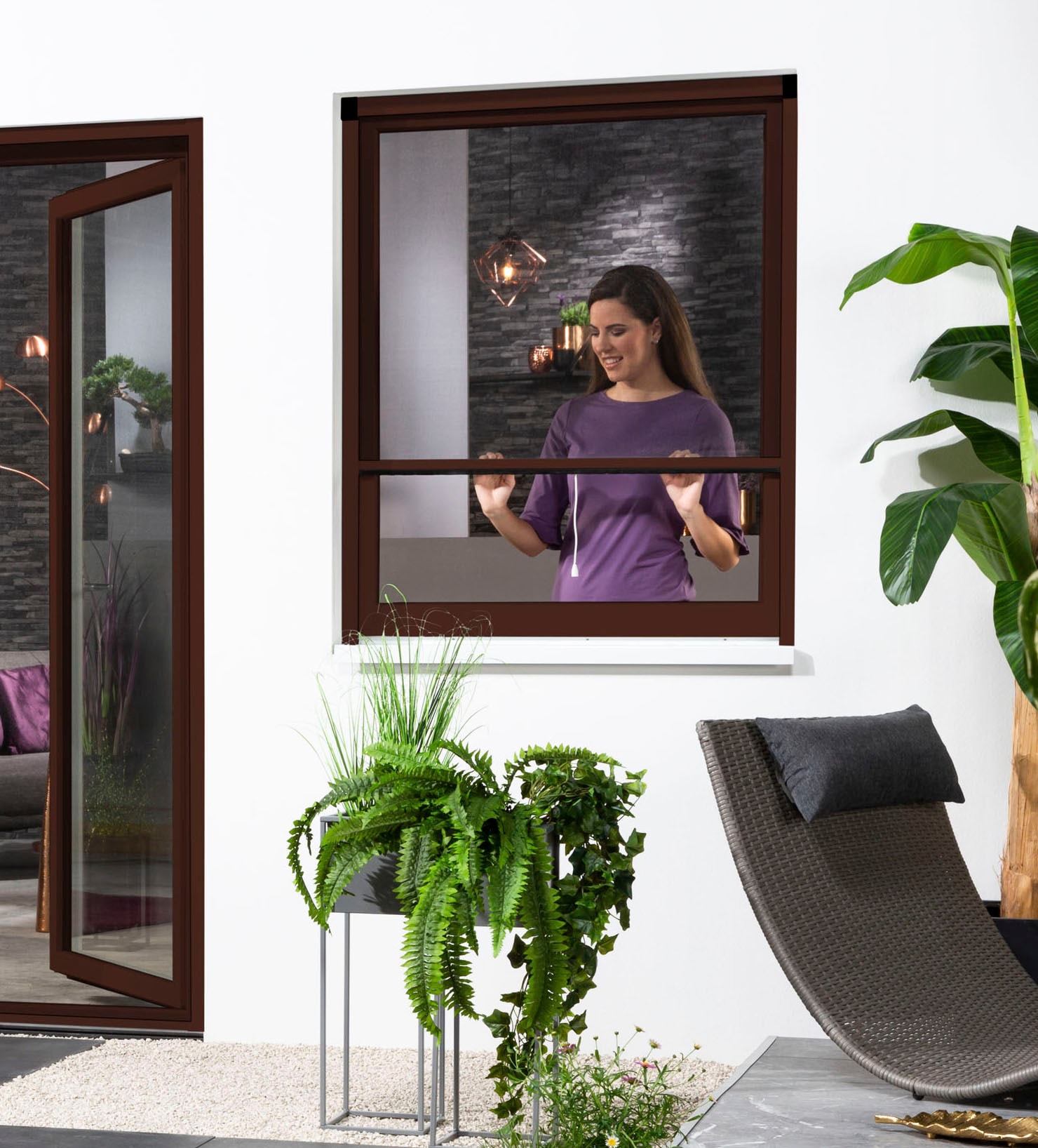 hecht international Insektenschutzrollo »SMART« transparent Insektenschutz für Fenster, kürzbar