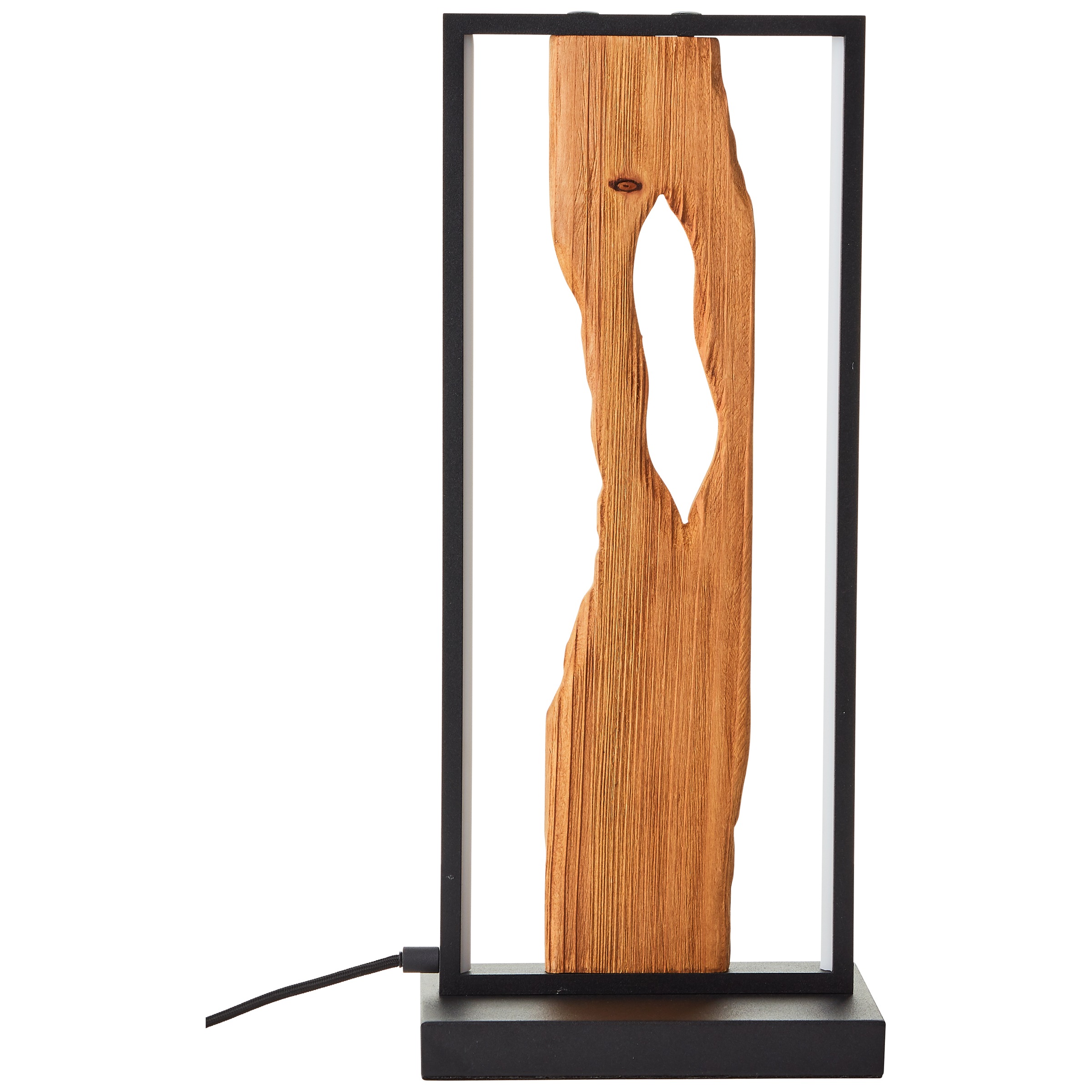 Brilliant LED Tischleuchte »Chaumont«, Höhe 50 cm, 940 lm, Aluminium/Metall/Holz, schwarz/holz