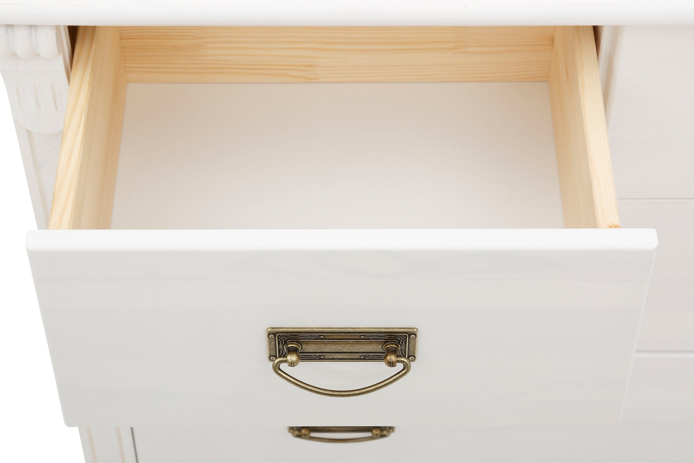 Lüttenhütt Babyzimmer-Komplettset »"Aimo", Landhausstil, stabile Qualität, edles Design, Messinggriffe«, (Set, 3 tlg., Kinderbett, Schrank, Wickelkommode), aus Massivholz; FSC®-Holz aus gewissenhaft bewirtschafteten Wäldern