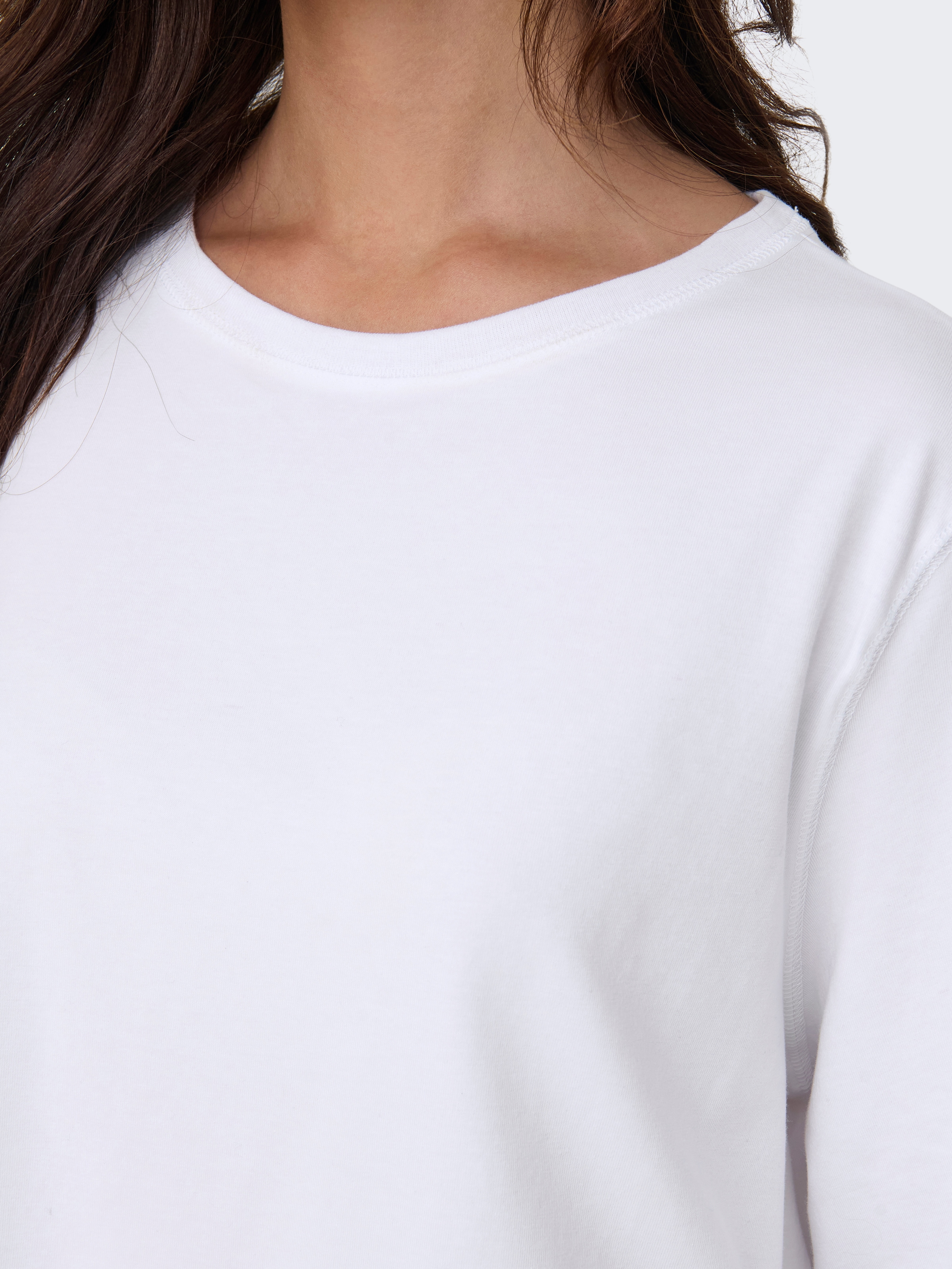 ONLY Kurzarmshirt »ONLLINA S/S BOXY TEE JRS« Baumwollmischung, loose fit