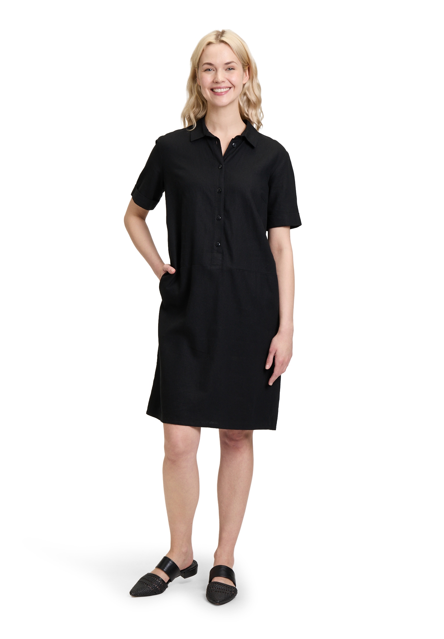 Betty Barclay Hemdblusenkleid »Leinenkleid mit Knopfleiste«