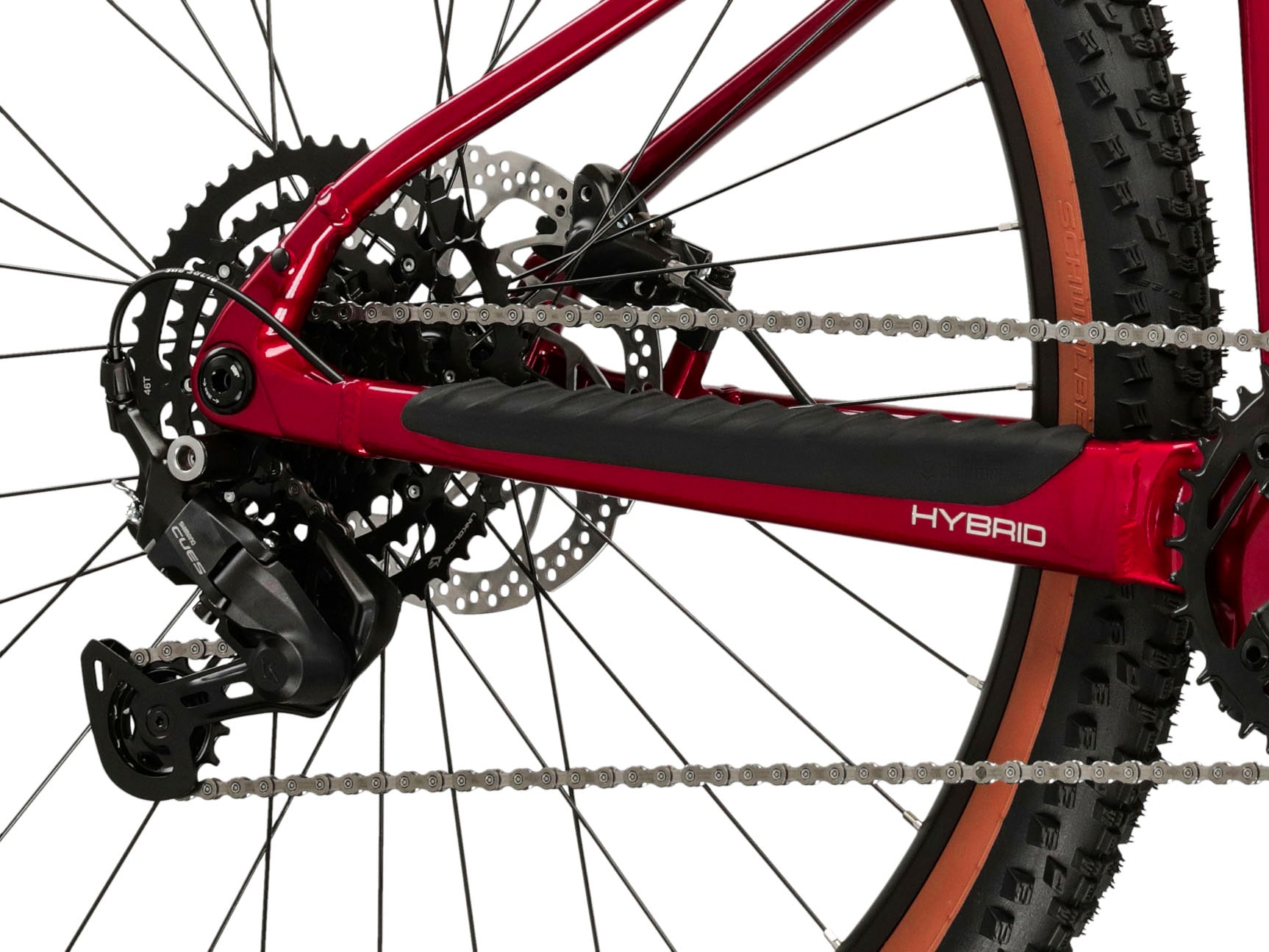 Kross »Influx Hybrid 2.0 16,7Ah / 600 Wh 29 Zoll rot 9 Gänge 2026« 9 Gang Shimano CUES U4000 Schaltwerk Kettenschaltung Mittelmotor 250 W