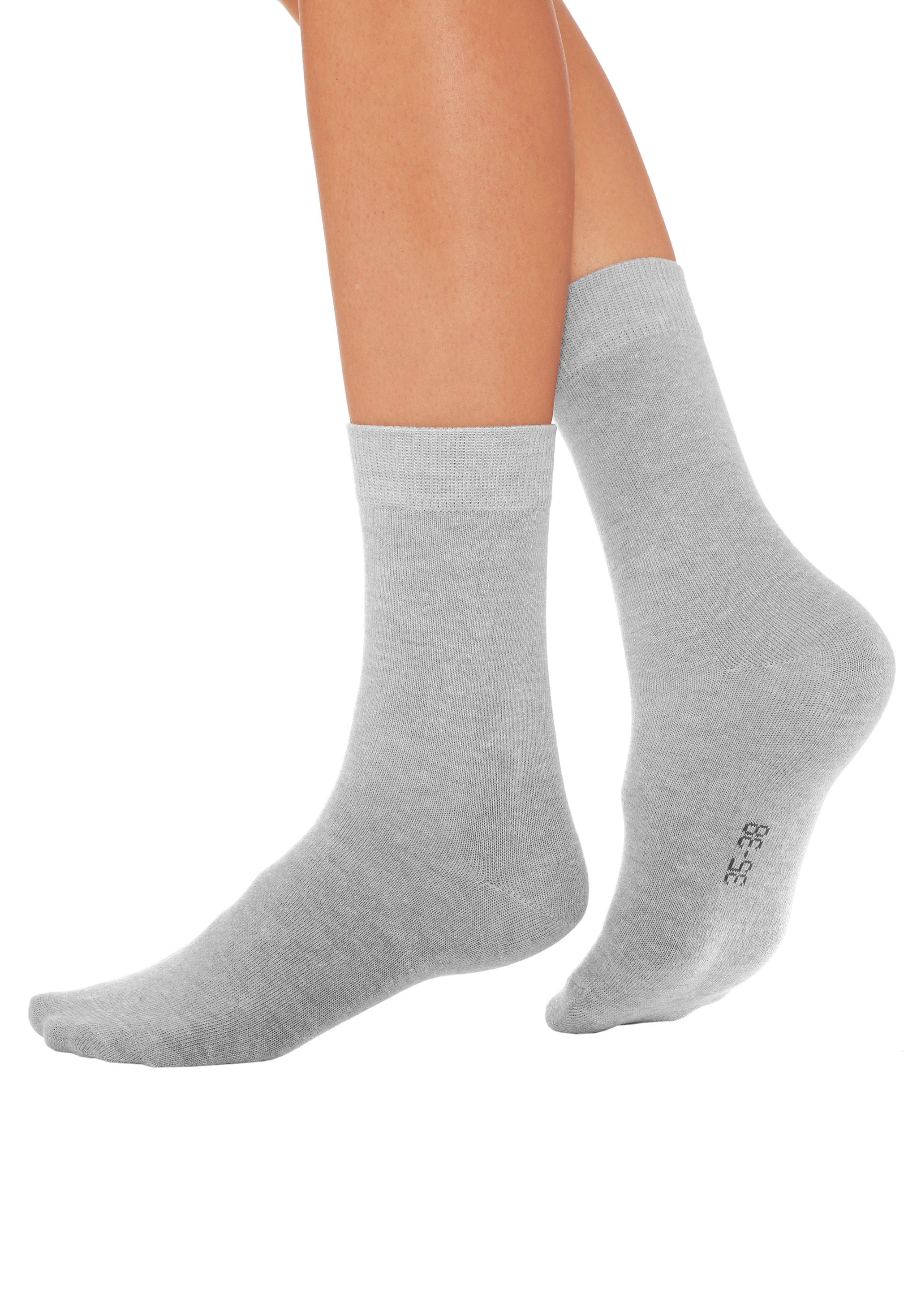 Lavana Basicsocken, (Packung, 7 Paar), mit druckfreiem Bündchen