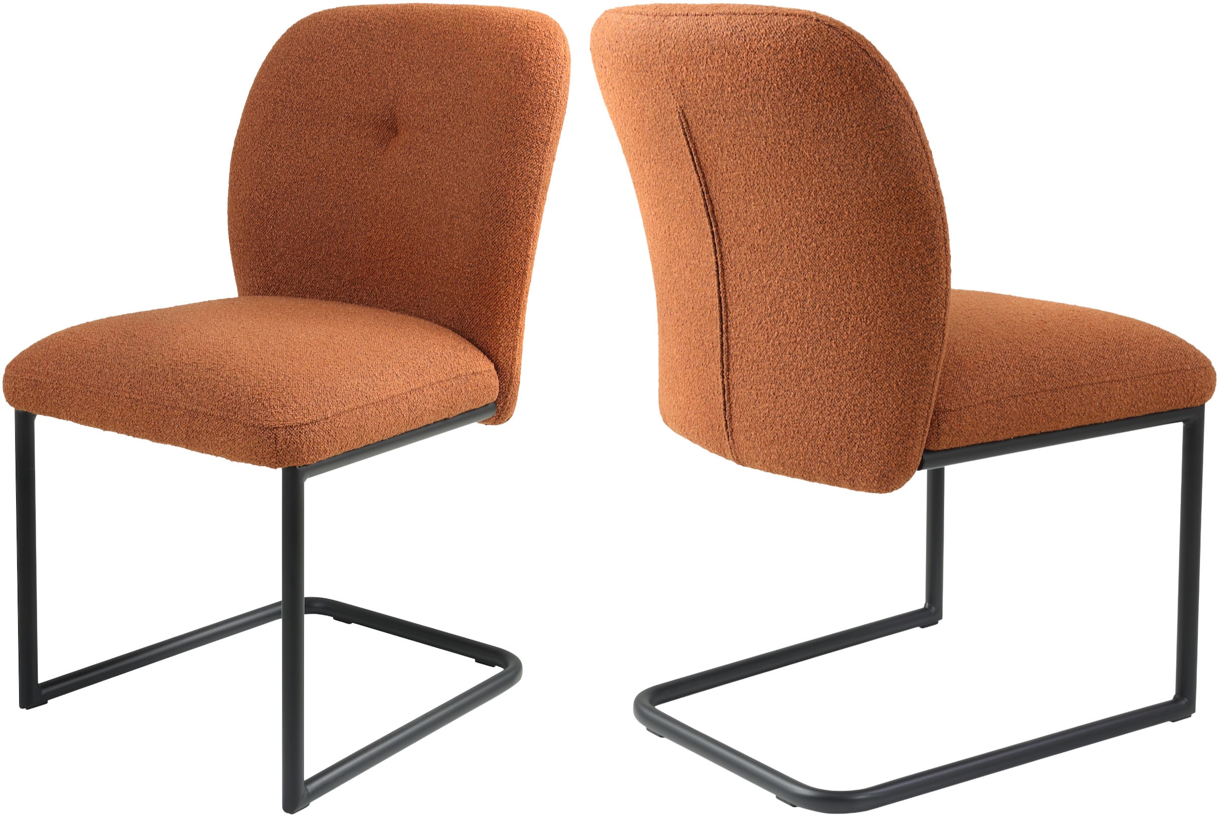 TOM TAILOR HOME Freischwinger "PEBBLE CHAIR" (Set) 2 Stk.Esszimmerstuhl, Freischwinger, 140 kg belastbar, Rundrohrgestell