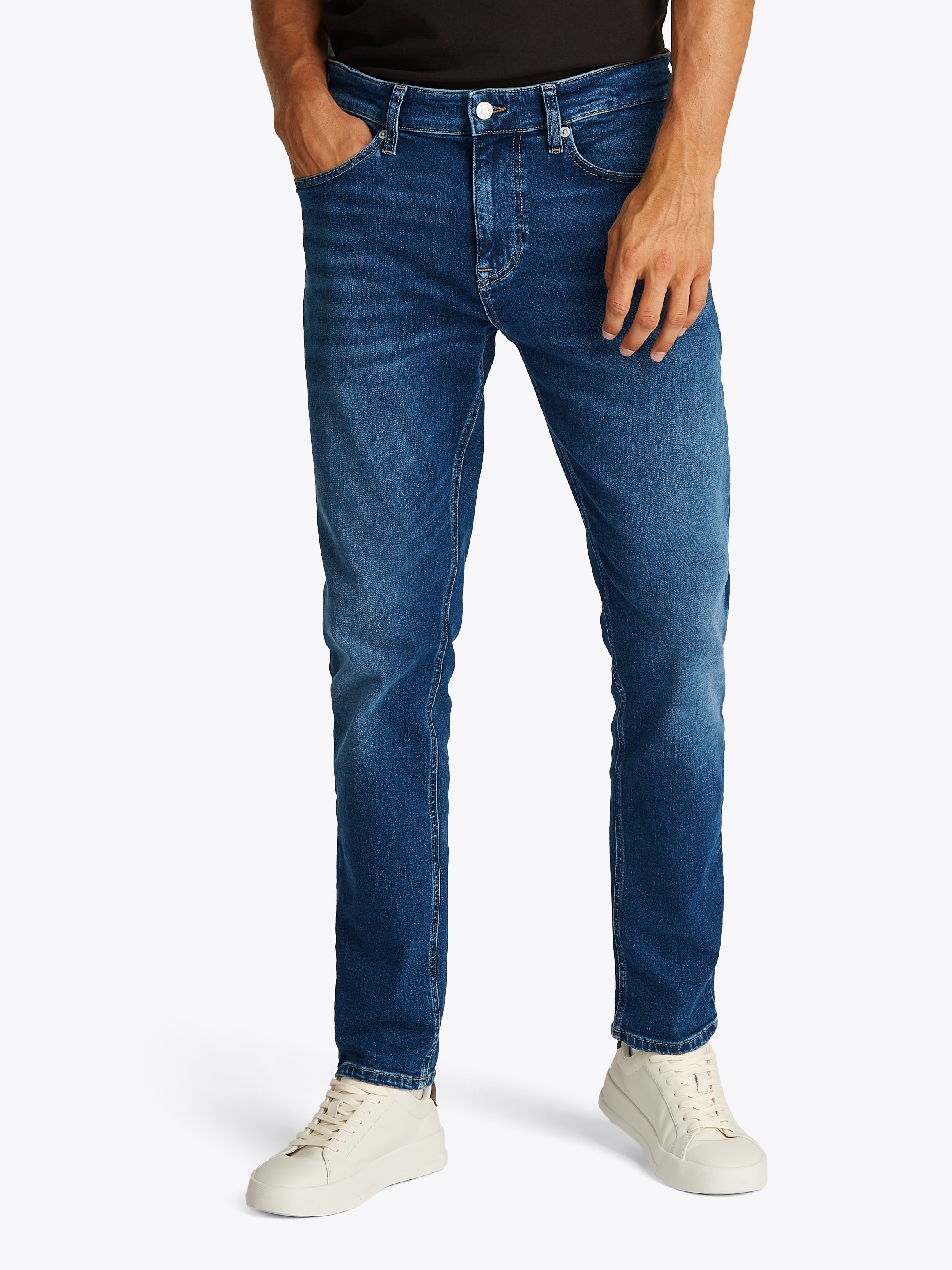 Tommy Jeans Slim-fit-Jeans »Austin Slim Tapered«, Mit Gürtelschlaufen