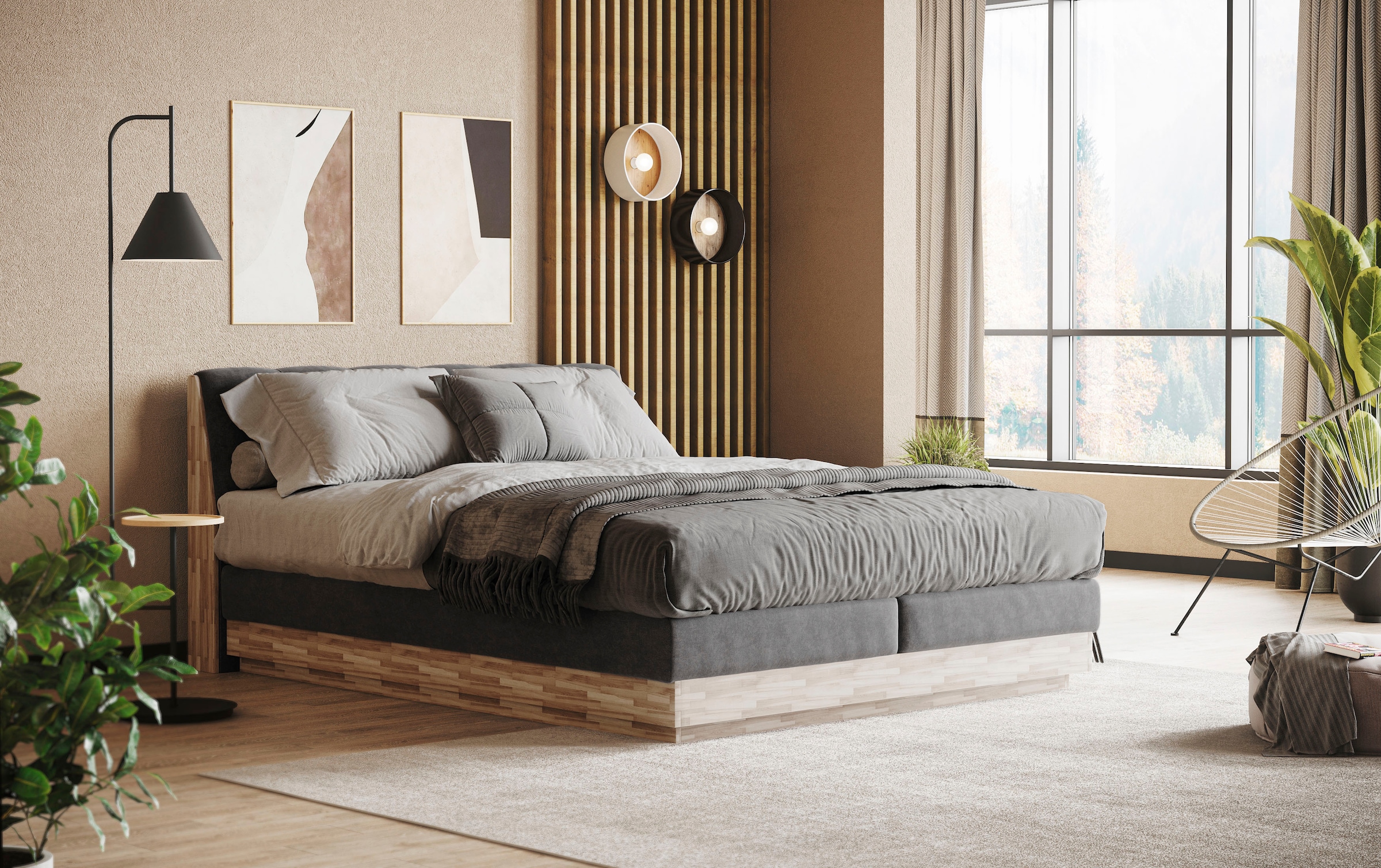 Home affaire Boxspringbett »Naome«, Boxspringbett, Inklusive Topper