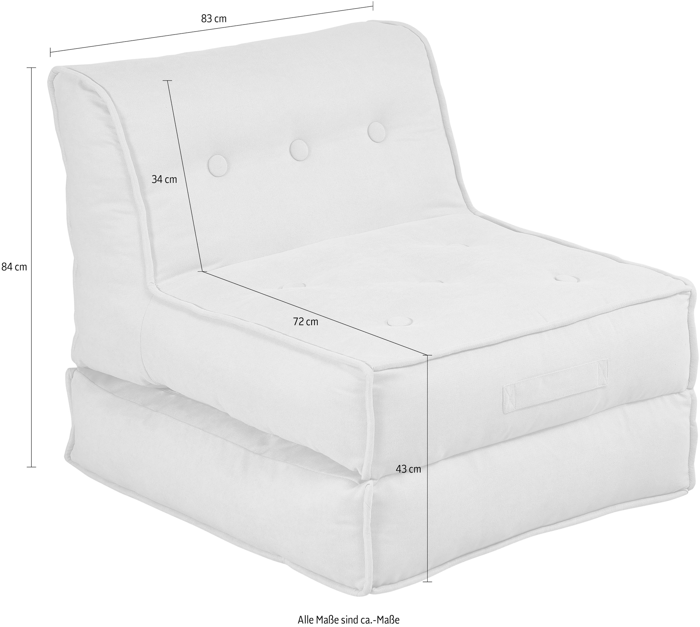 INOSIGN Sessel »Pia«, Loungesessel in 2 Größen, mit Schlaffunktion und Pouf-Funktion.