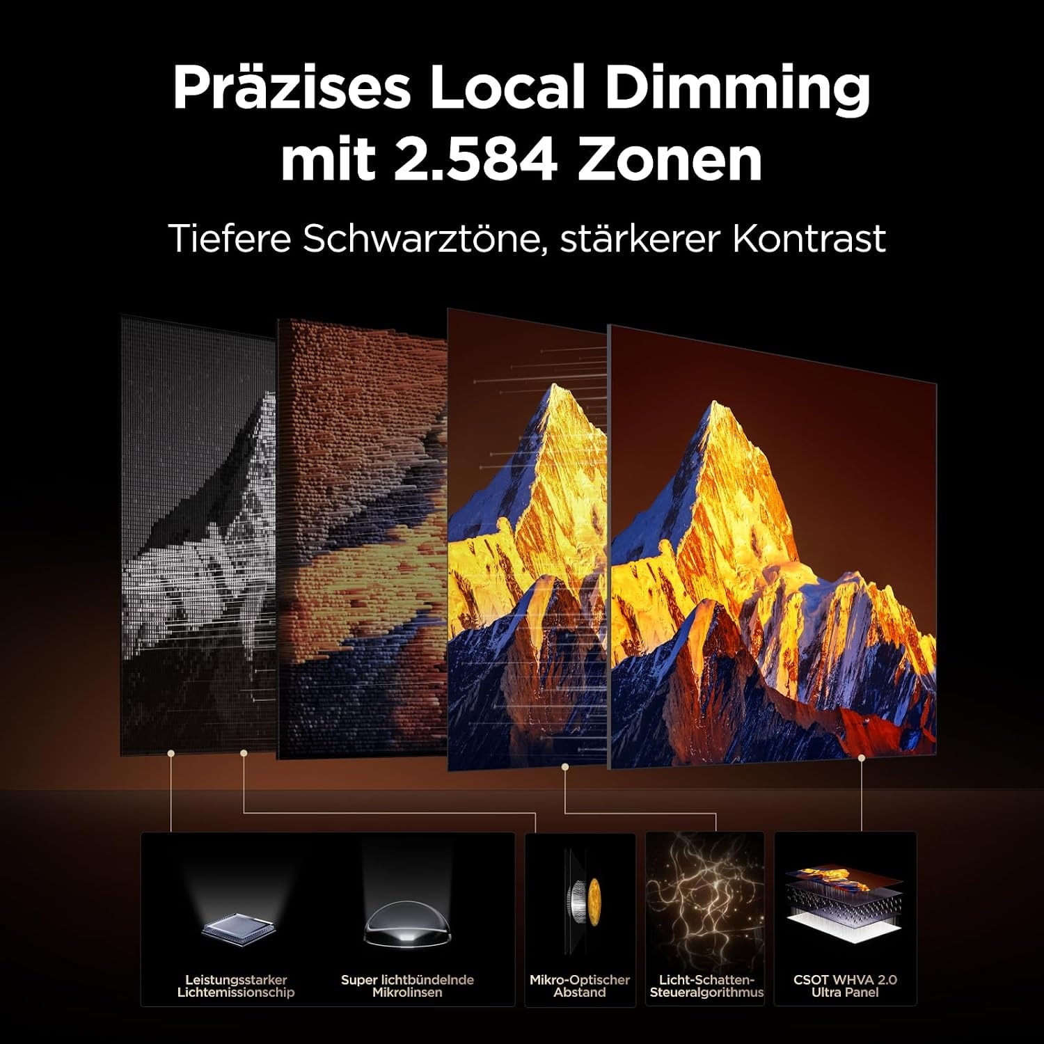 TCL Mini-LED-Fernseher »75C8LX1« 189 cm/75 ″ SQD-Mini LED, HDR 6000 Nits, 100%BT.2020, 144Hz, AiPQ Pro,Dolby Vision