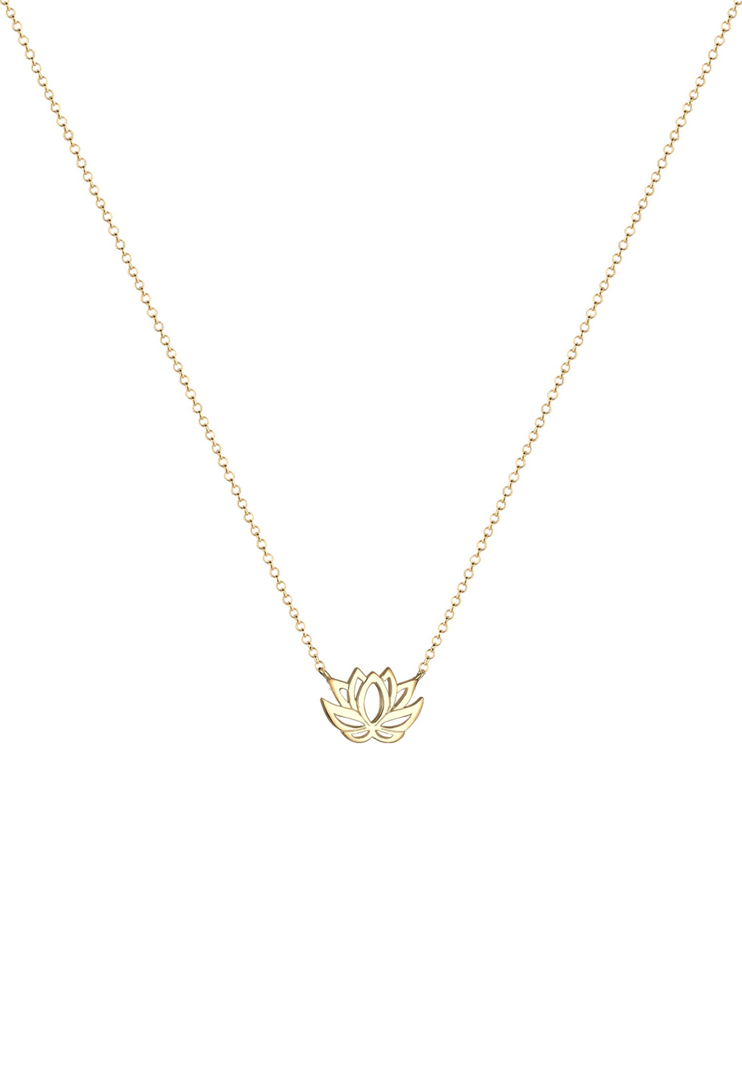 Elli Kette mit Anhänger »Halskette mit Lotusblume Blüte Glücksbringer 925 Silber«