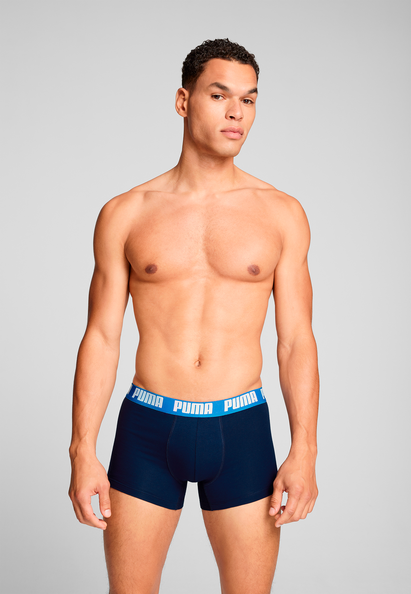 PUMA Boxershorts »PUMA MEN EVERYDAY LOGO PRINT BOXERS 2P« 2er Pack,  1x uni und 1x allover Logodruck