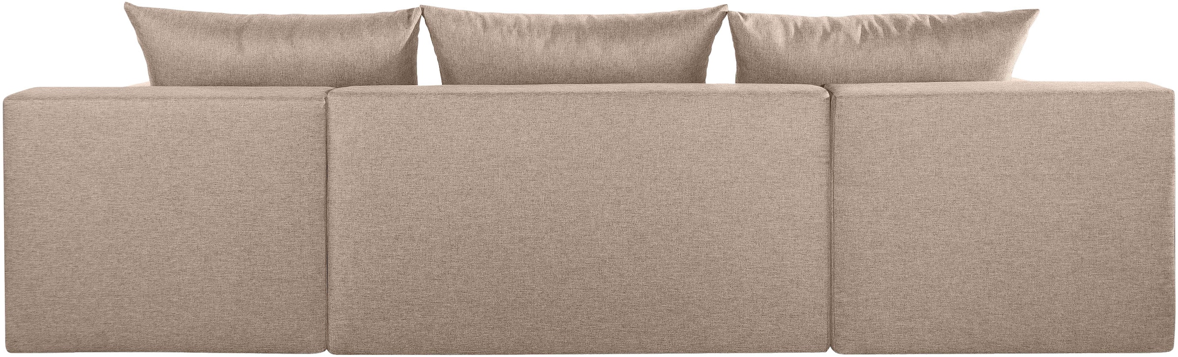 COLLECTION AB Wohnlandschaft »Josy, U-Form, Schlafsofa mit Bettkasten«, (Cord-/Mix), flexible Recamiere, Breite: 269cm, inklusive Rückenkissen