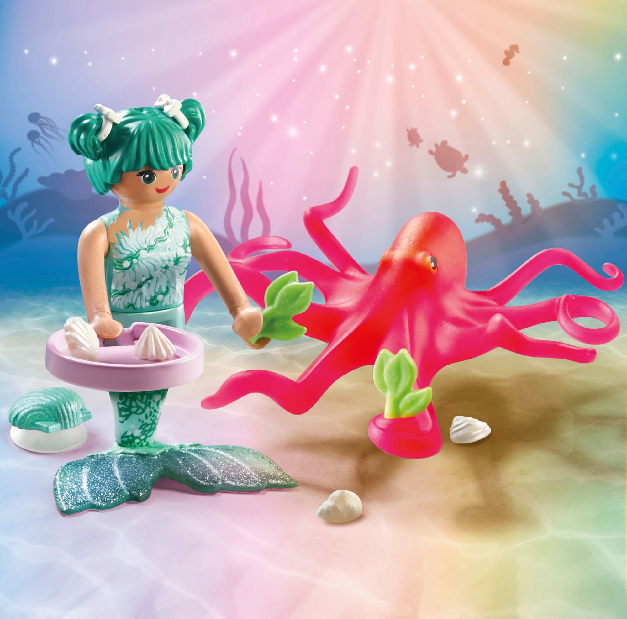 Playmobil® Konstruktions-Spielset »Meerjungfrau mit Farbwechselkrake (71503), Princess Magic«, (13 St.), Made in Europe