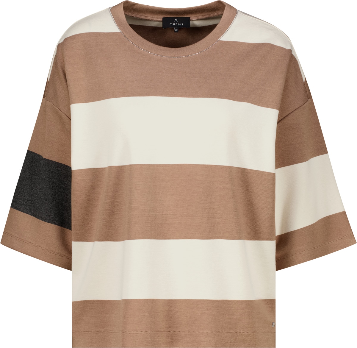 Monari Sweatshirt »Sweatshirt Ringel + Colourblock«, Regular fit mit Streifen
