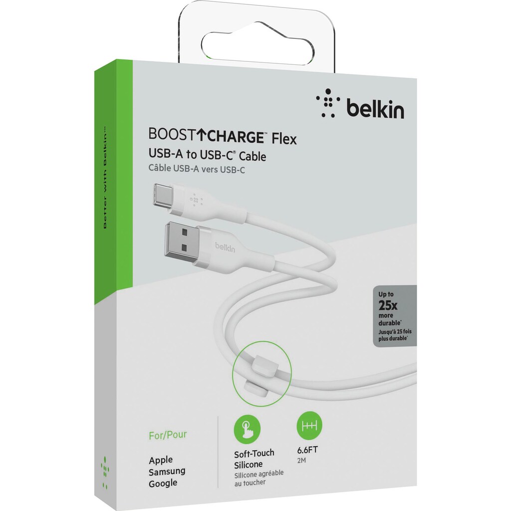 Belkin Smartphone-Kabel »Boost Charge Flex USB-A/USB-C Kabel«, USB-C, USB Typ A, 200 cm