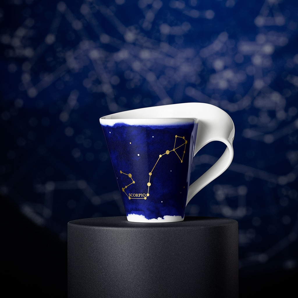 Villeroy & Boch Tasse »Tasse Skorpion NewWave Stars 300 ml weiß-blau«