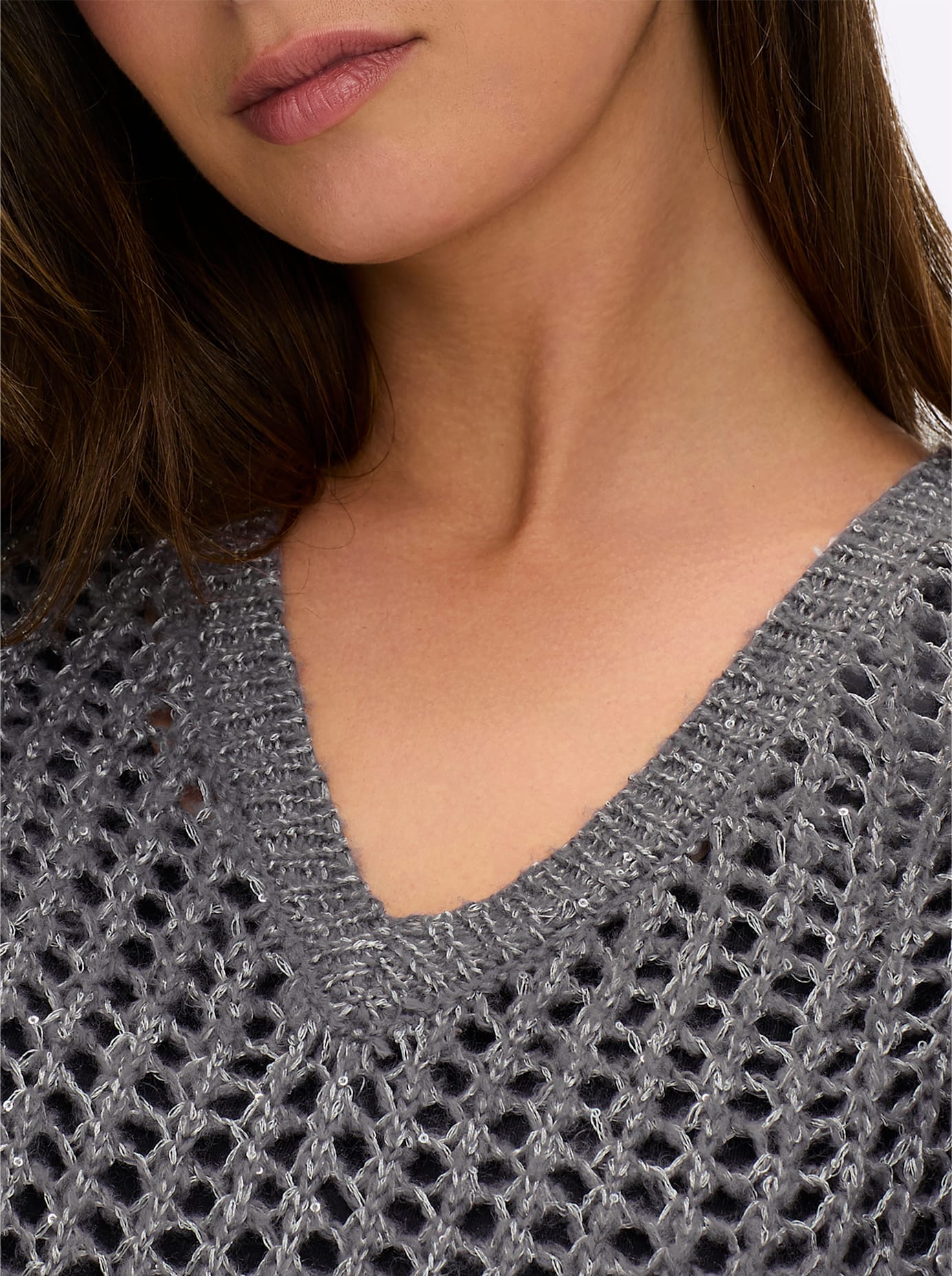 Sheego V-Ausschnitt-Pullover »Pullover«