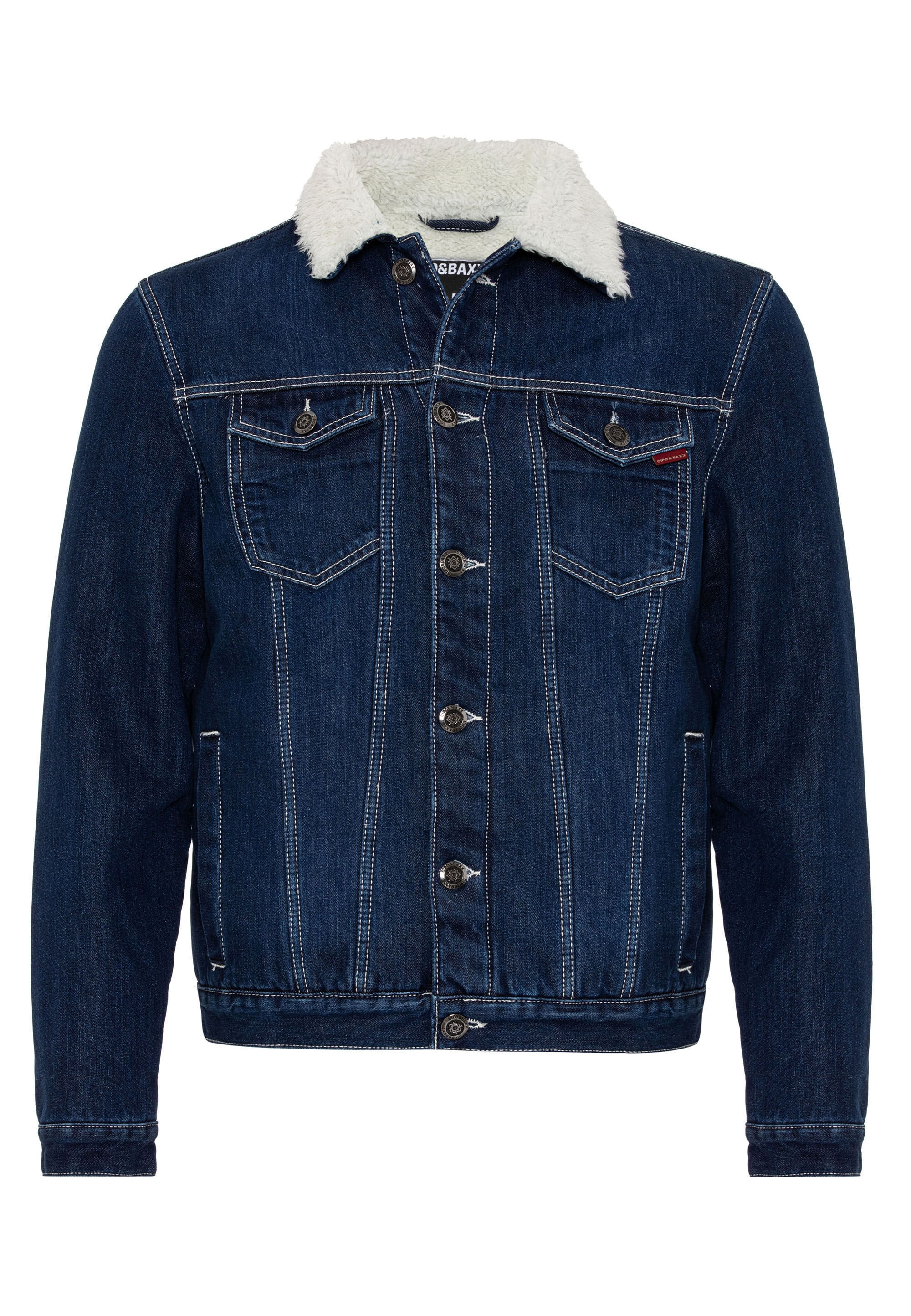 Cipo & Baxx Winterjacke »Cipo & Baxx Jacke« ohne Kapuze mit Kunstpelz-Kragen