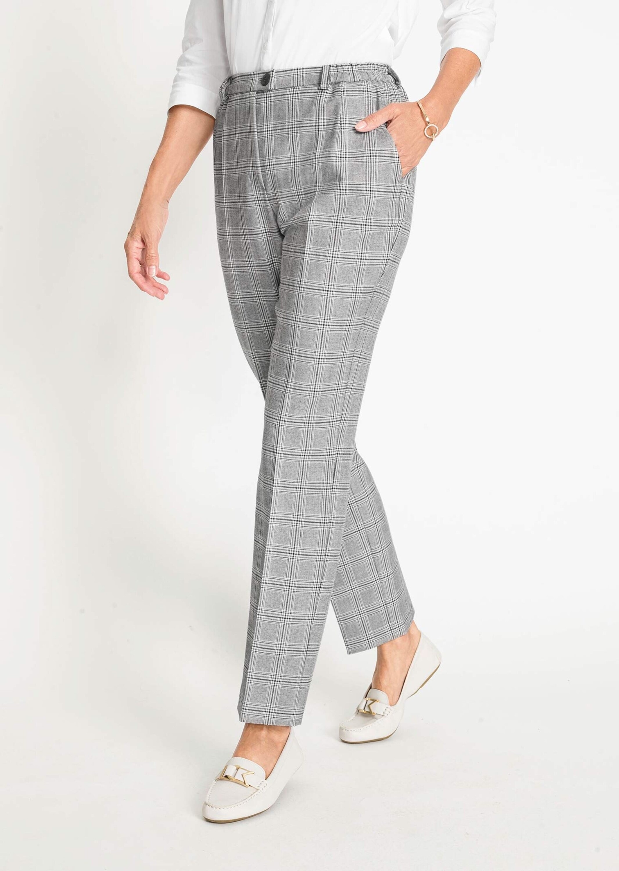 GOLDNER 2-in-1-Hose »Kurzgröße Karohose Carla«