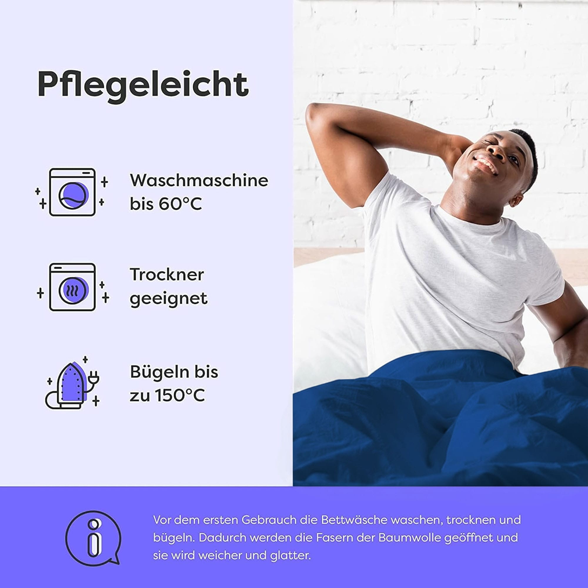Wolkenfeld Bettwäsche »Renforcé Bettwäsche Baumwolle - Natürlich weiches Schlafgefühl« 2 tlg. 135x200 cm, 155x220 & Übergrößen I inkl. Kissenbezüge 80x80 I uni