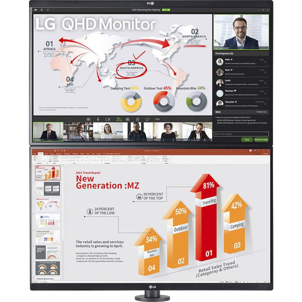 LG LCD-Monitor »27QP88DP«, 68 cm/27 Zoll, 2560 x 1440 px, QHD, 5 ms Reaktionszeit, 75 Hz