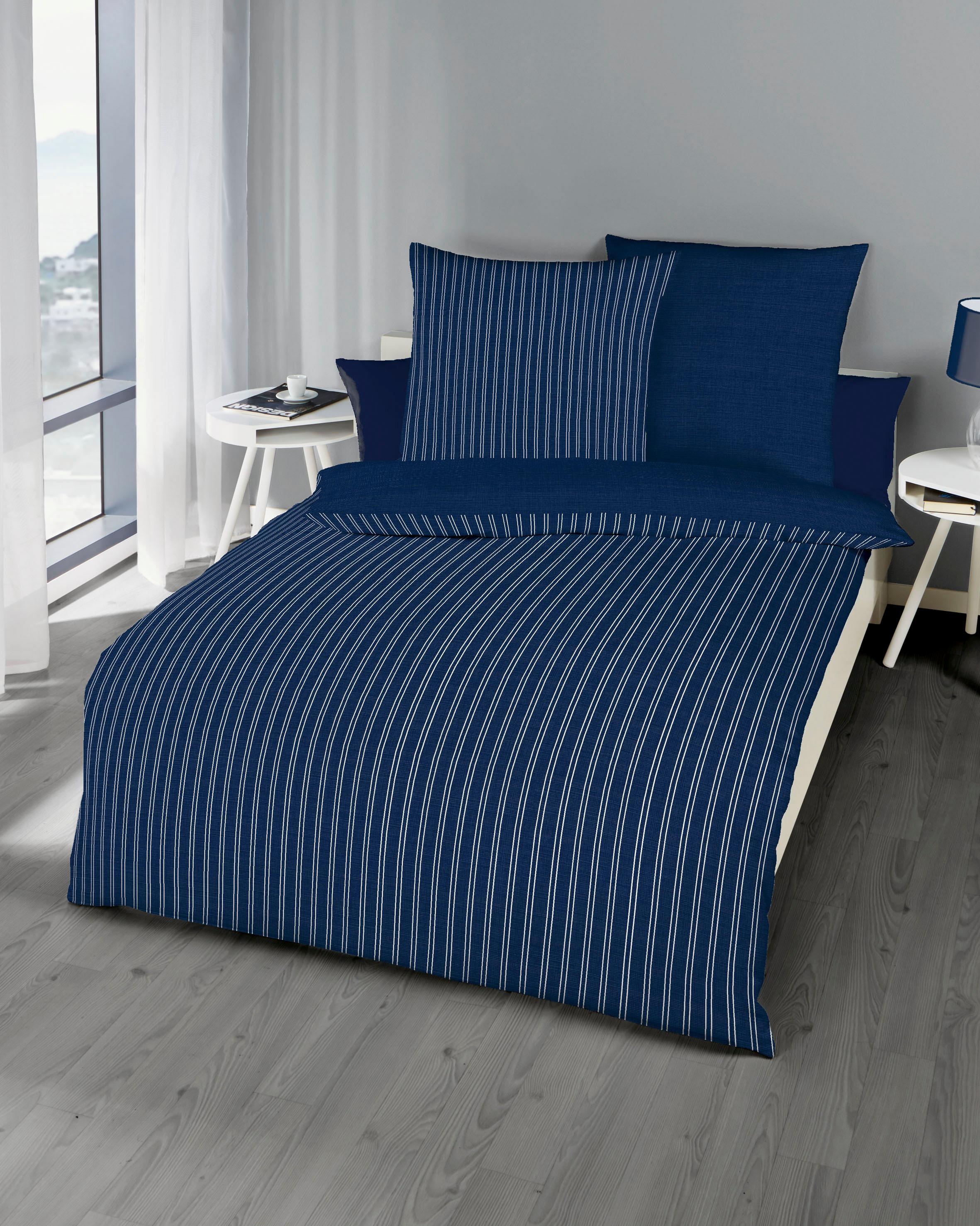 Kaeppel Wendebettwäsche »Eternity Combo Bettwäsche, Satin mit seidigem Glanz, Streifen-Design« 2 Stk. tlg.