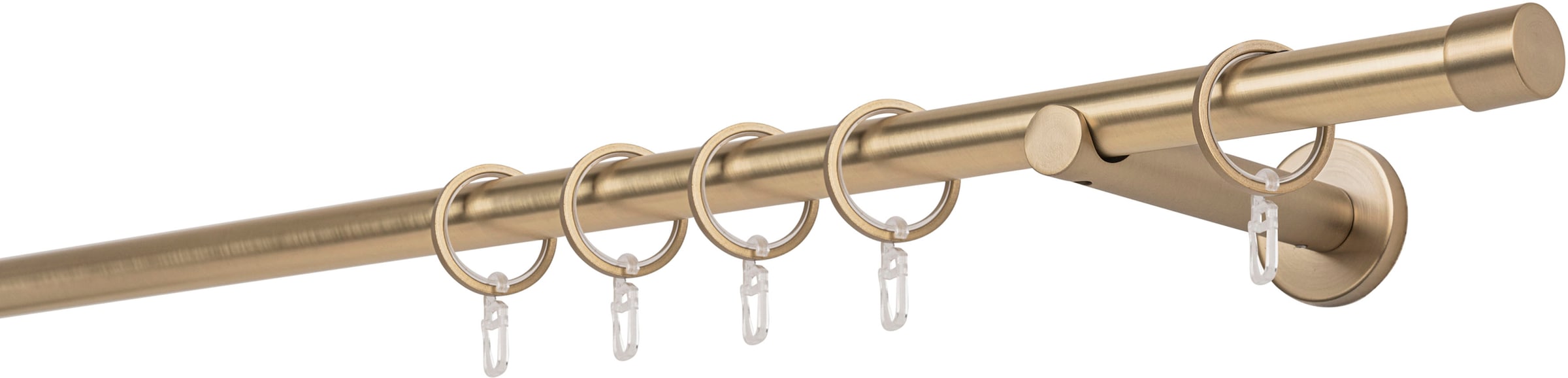 mydeco Gardinenstange "20mm Cap Wandträger 12 cm" 1 läufig-läufig Fixmaß