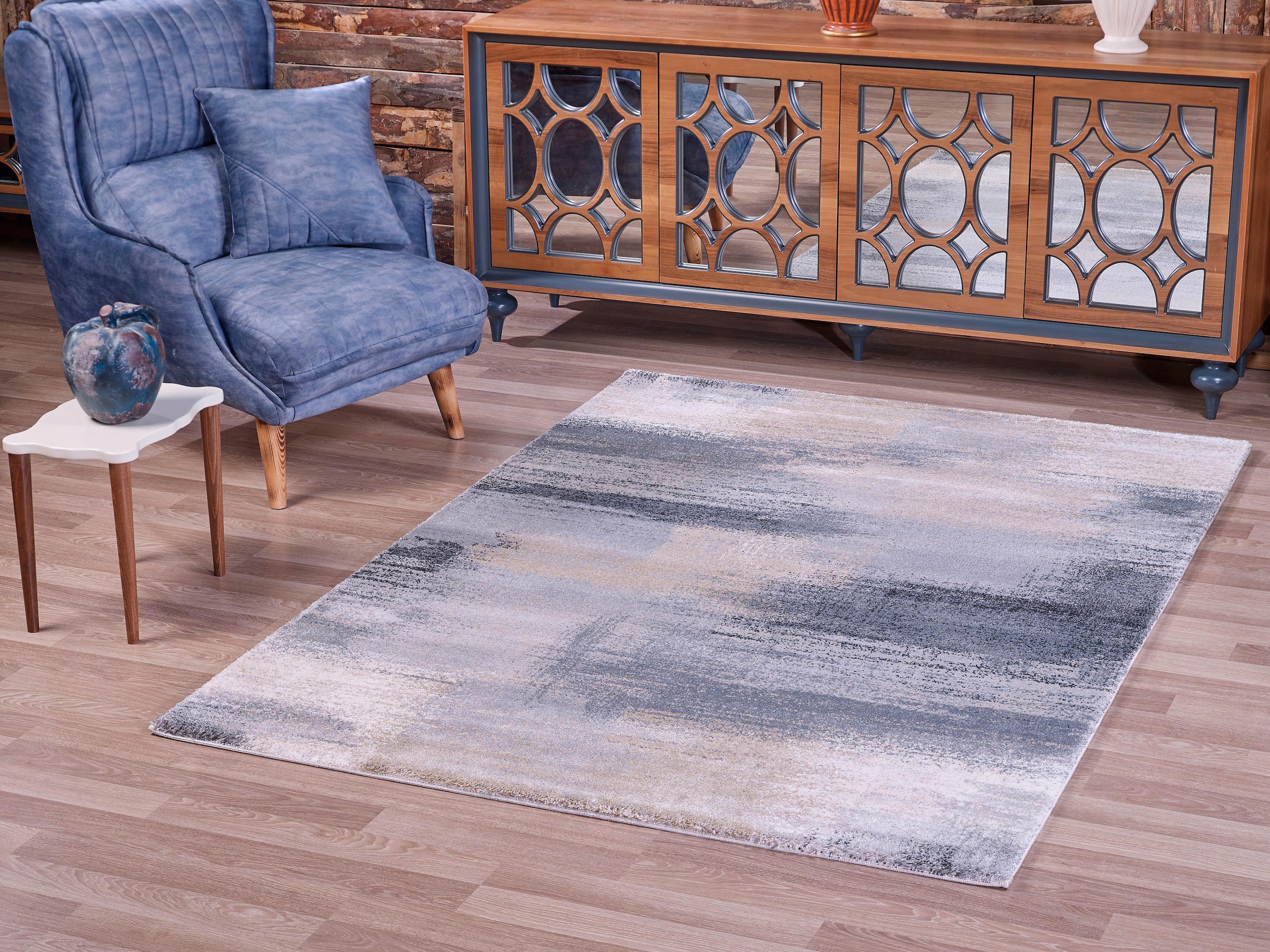 Sanat Teppich »Bali 2601« rechteckig 20 mm Höhe Wohnzimmer, Kurzflor, modern