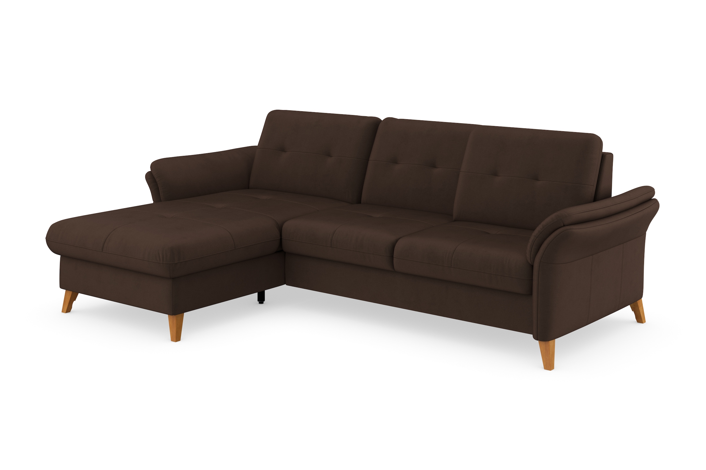 sit&more Ecksofa »Göteborg« Sitztiefenverstellung und Federkern, wahlweise mit Bettfunktion