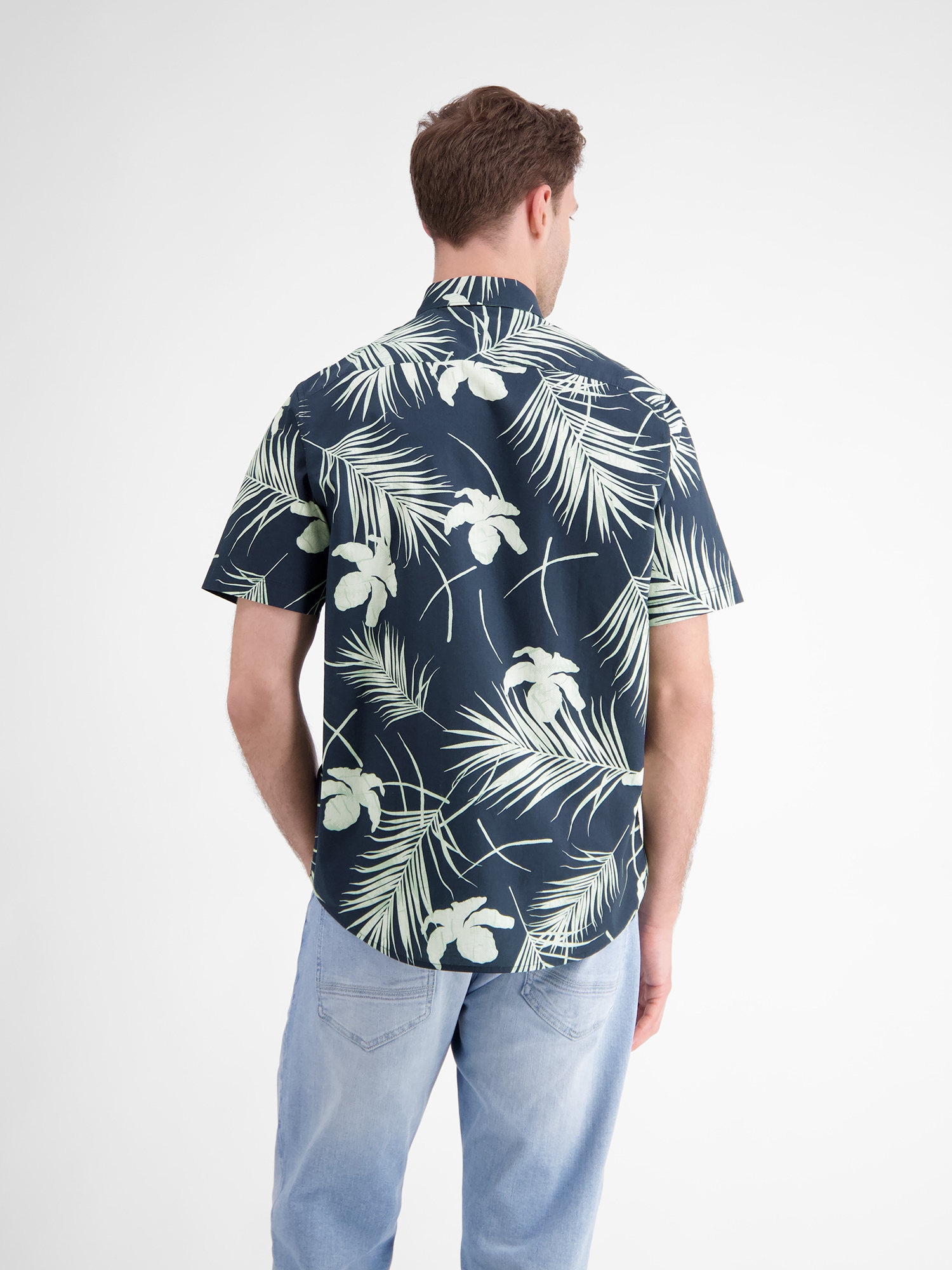 LERROS Kurzarmhemd »LERROS Kurzärmeliges Herrenhemd, Hawaiian-Style«