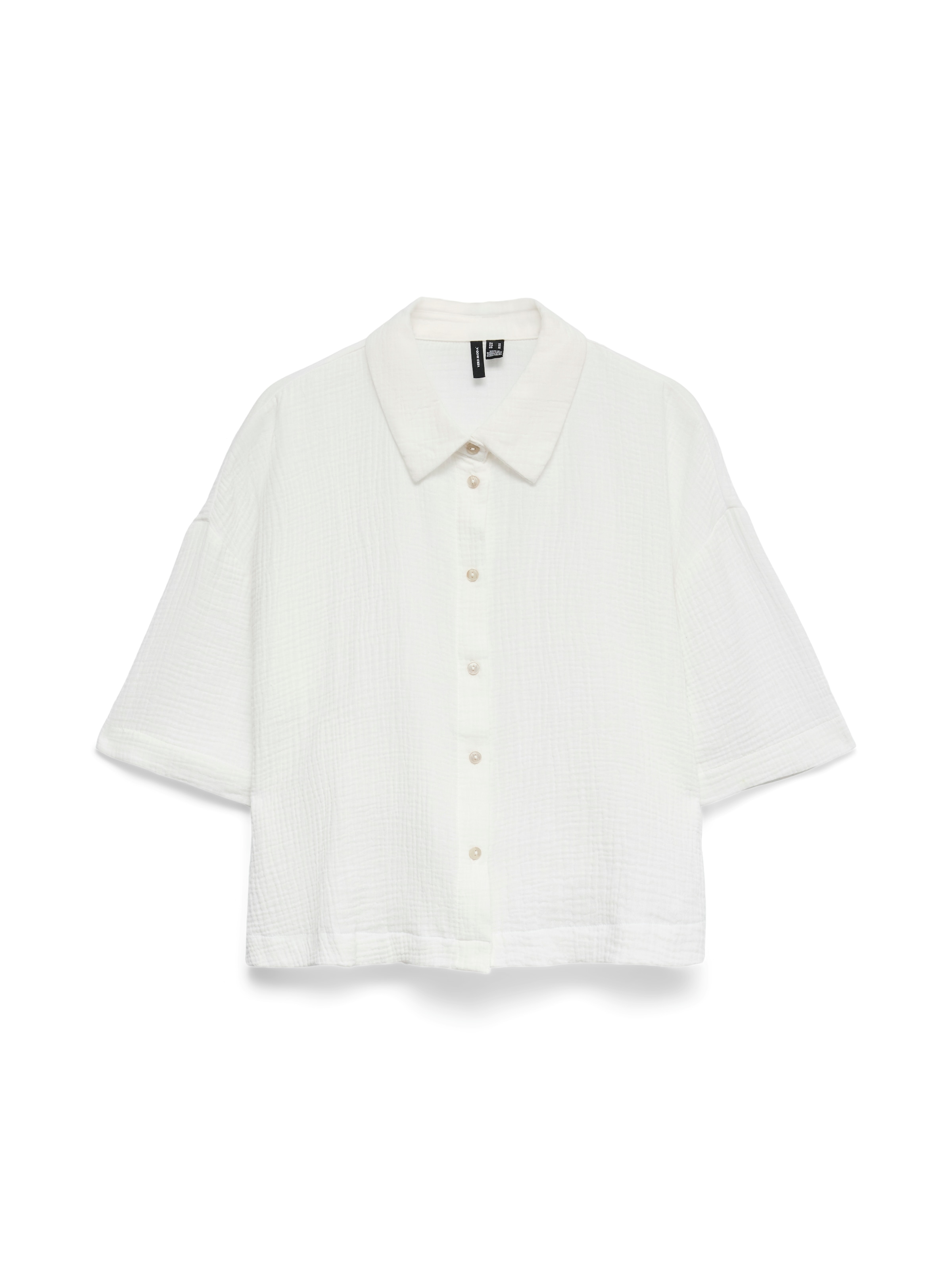 Vero Moda Kurzarmbluse »VMNATALI SS CROP SHIRT WVN NOOS« Baumwolle, verkürzte Form