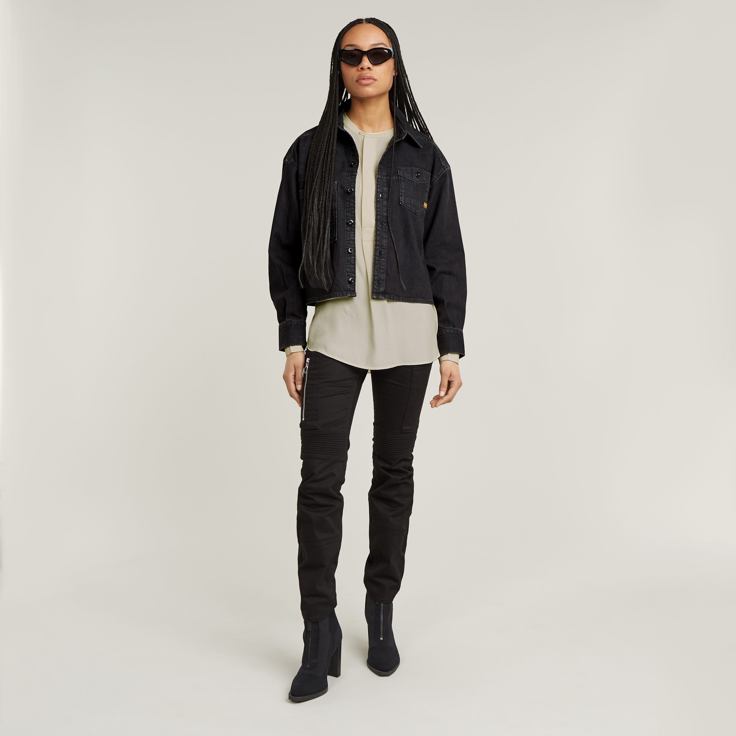 G-STAR Langarmbluse »Half Placket Top ls wmn«, mit verdeckter Knopfleiste