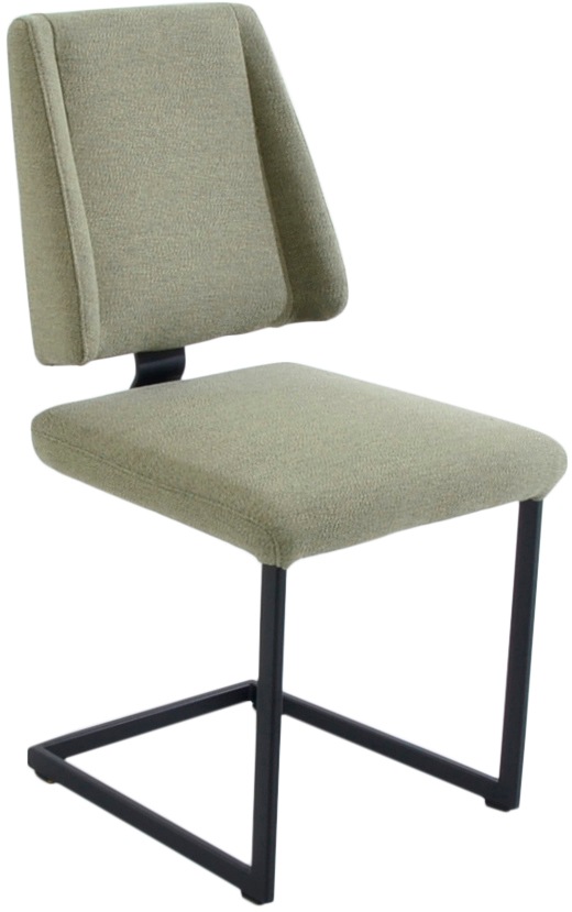 K+W Komfort & Wohnen Esszimmerstuhl "Longbeach, Freischwinger" () 1 Stk.mit Gestell und Abstandshalter in Metall schwarz Struktur, Sitzkomfort