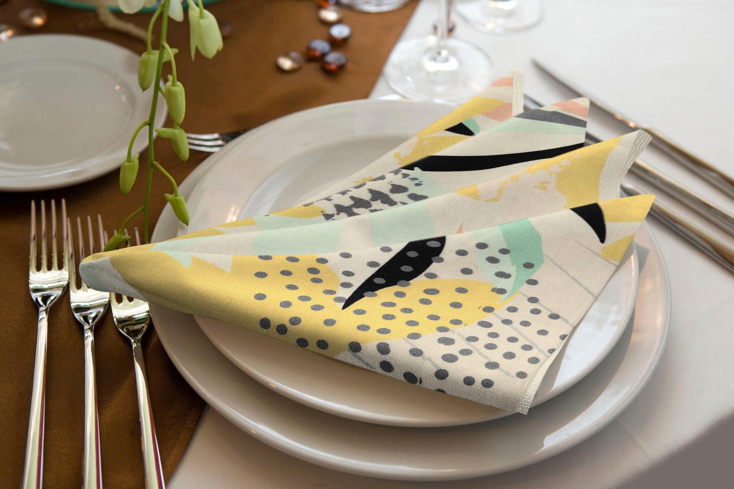 Adam Stoffserviette "Jungle" GOTS organic,zertifiziert durch CERES 0242Made in Germany