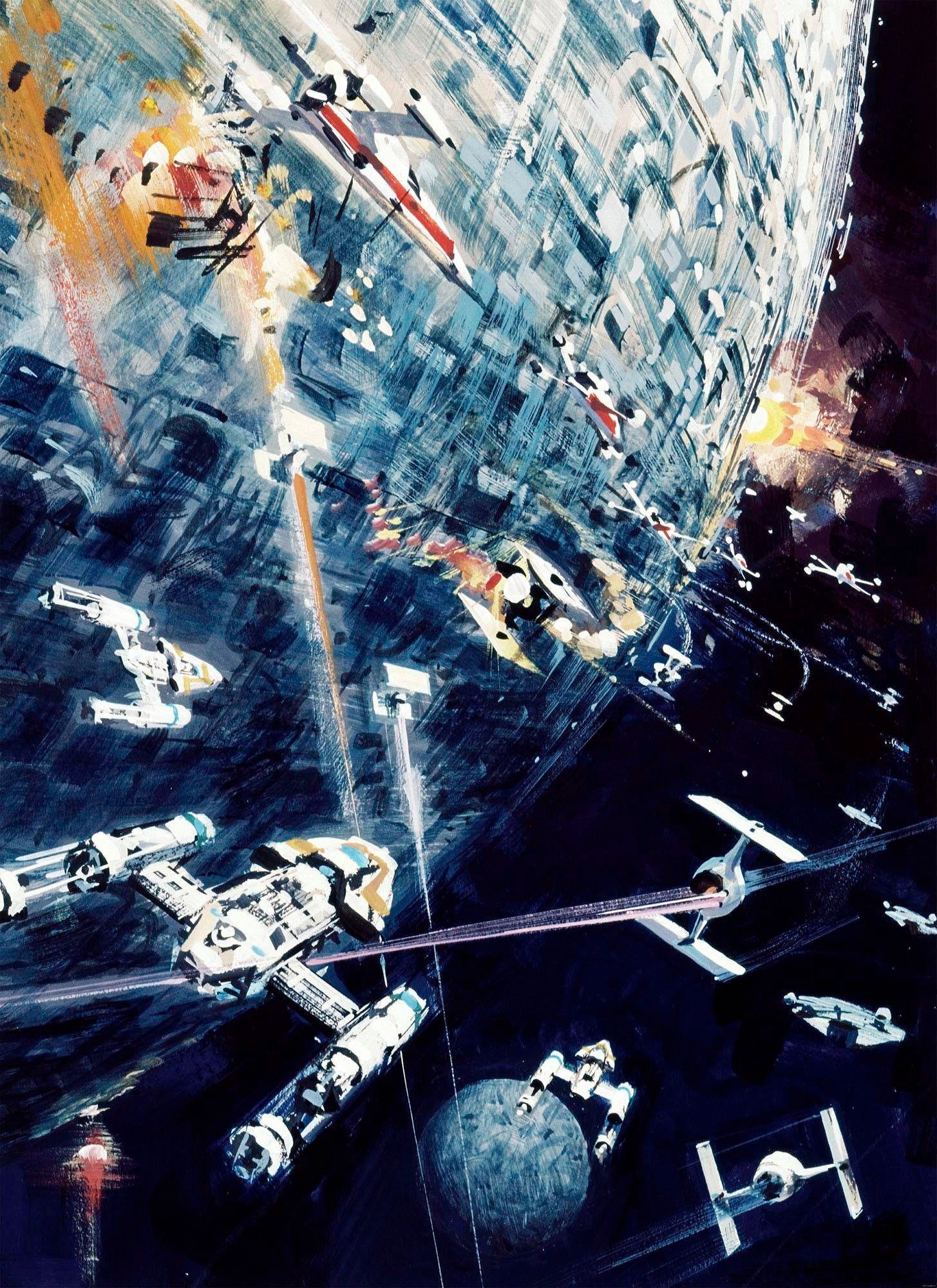 Komar, Vliestapete »Digitaldruck Vlies - Star Wars Classic Dogfight - Größe 200 x 275 cm« bedruckt glatt Kinderzimmer, bunt, Vlies, B/L: 200 m x 275 m