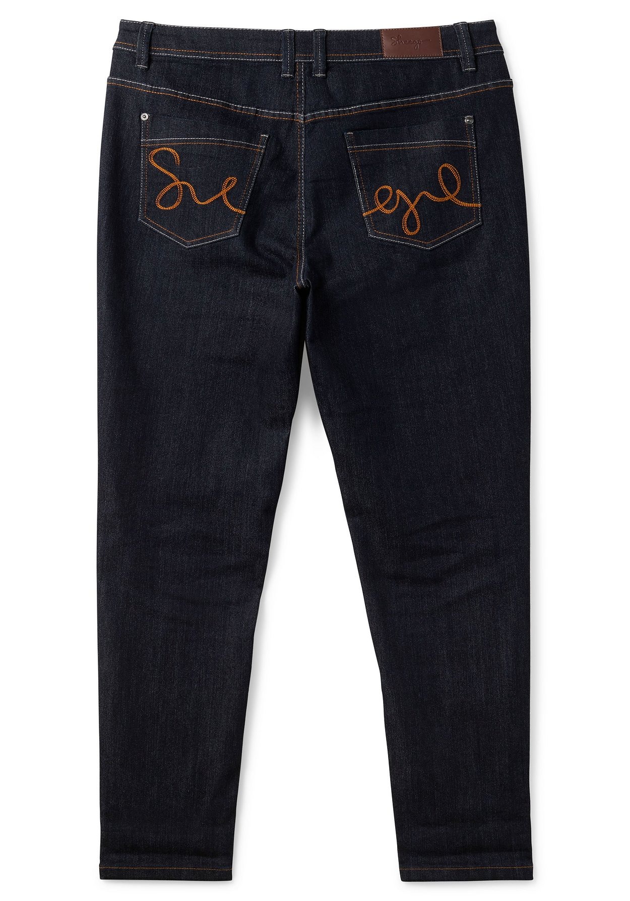 Sheego Stretch-Jeans »Jeans »Die Schmale« mit zweifarbigen Kontrastnähten«