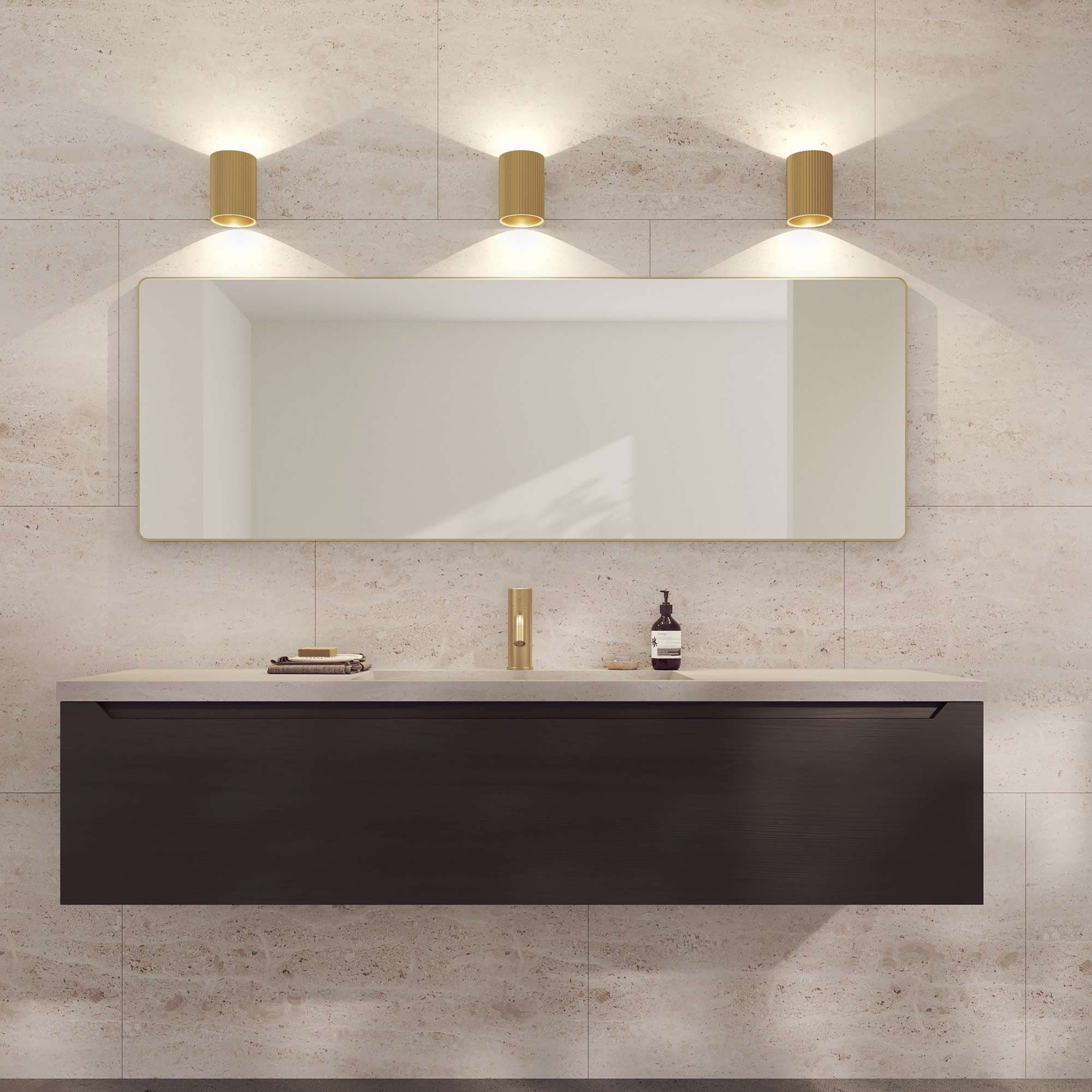 Loevschall Wandleuchte »Sekvens LED Wandleuchte, Wandlampe für Küche, Bad, Flur & Wohnzimmer«, Leuchtmittel LED-Modul | LED fest integriert, Stilvoll & modern, Wasserdicht, Auf und ab Einstellbar