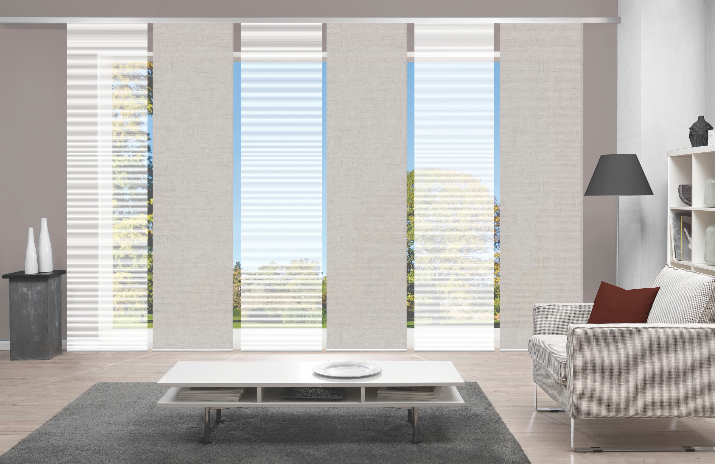 Vision S Schiebegardine »PIVE 6er SET« Paneelwagen 6 Stk. tlg. Schiebevorhang Digidruck 6er Set PIVE