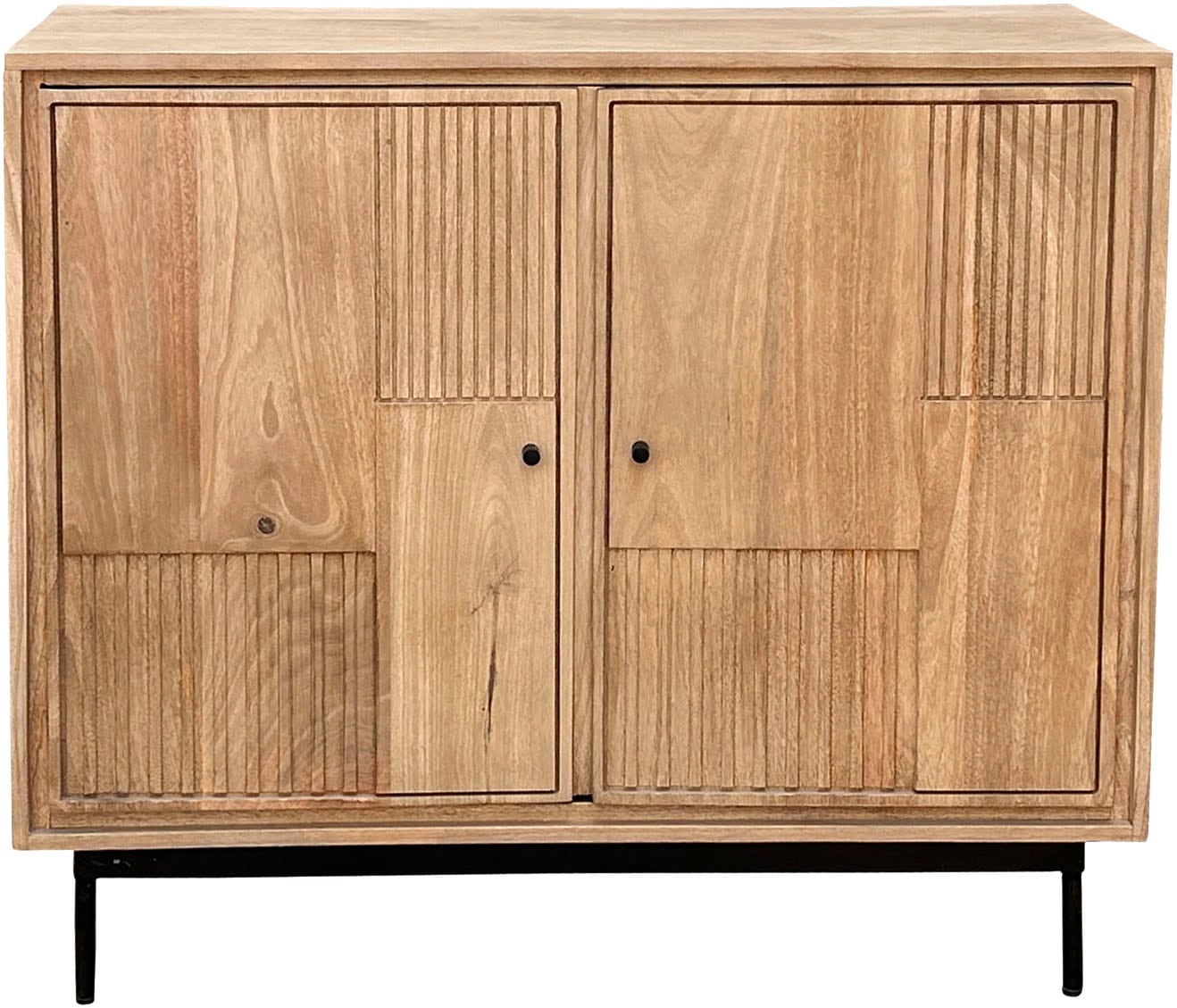 SIT Kommode »Schrank Retro – Lamellen‑Front & kunstvolle Schnitzereien, massiv« 1 Stk. tlg.