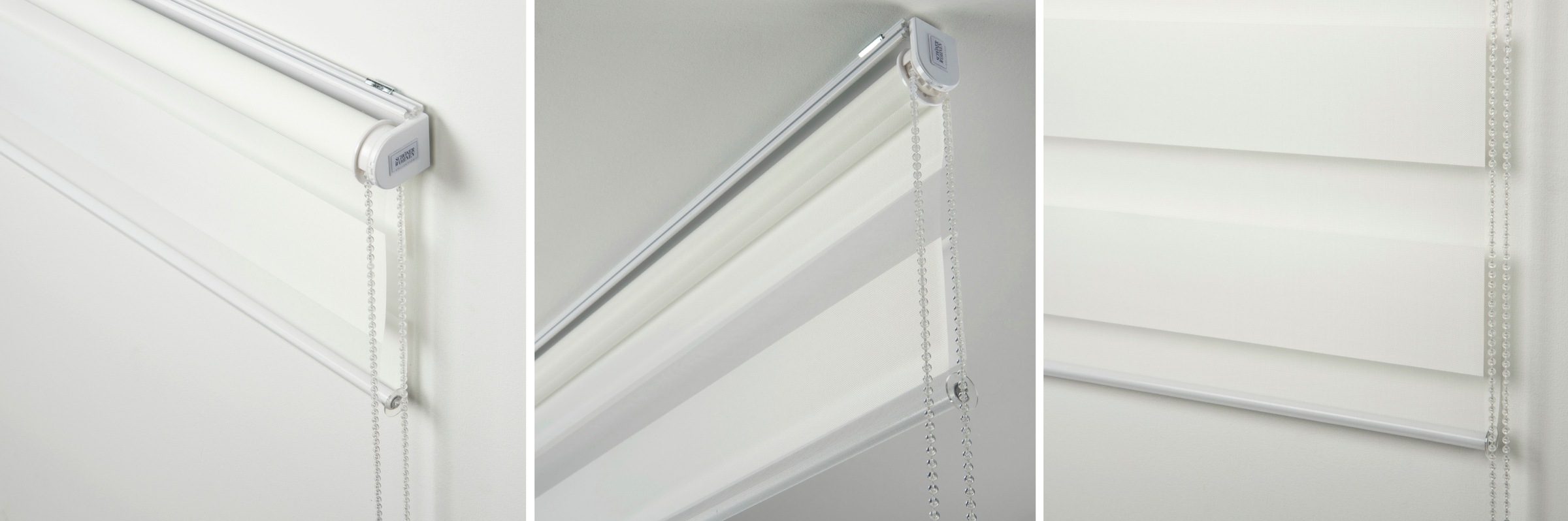 SCHÖNER WOHNEN-Kollektion Doppelrollo »Tilda«, transparent, Sichtschutz, mit Bohren/ohne Bohren, freihängend, geklemmt, silberne oder weiße Rollo-Technik