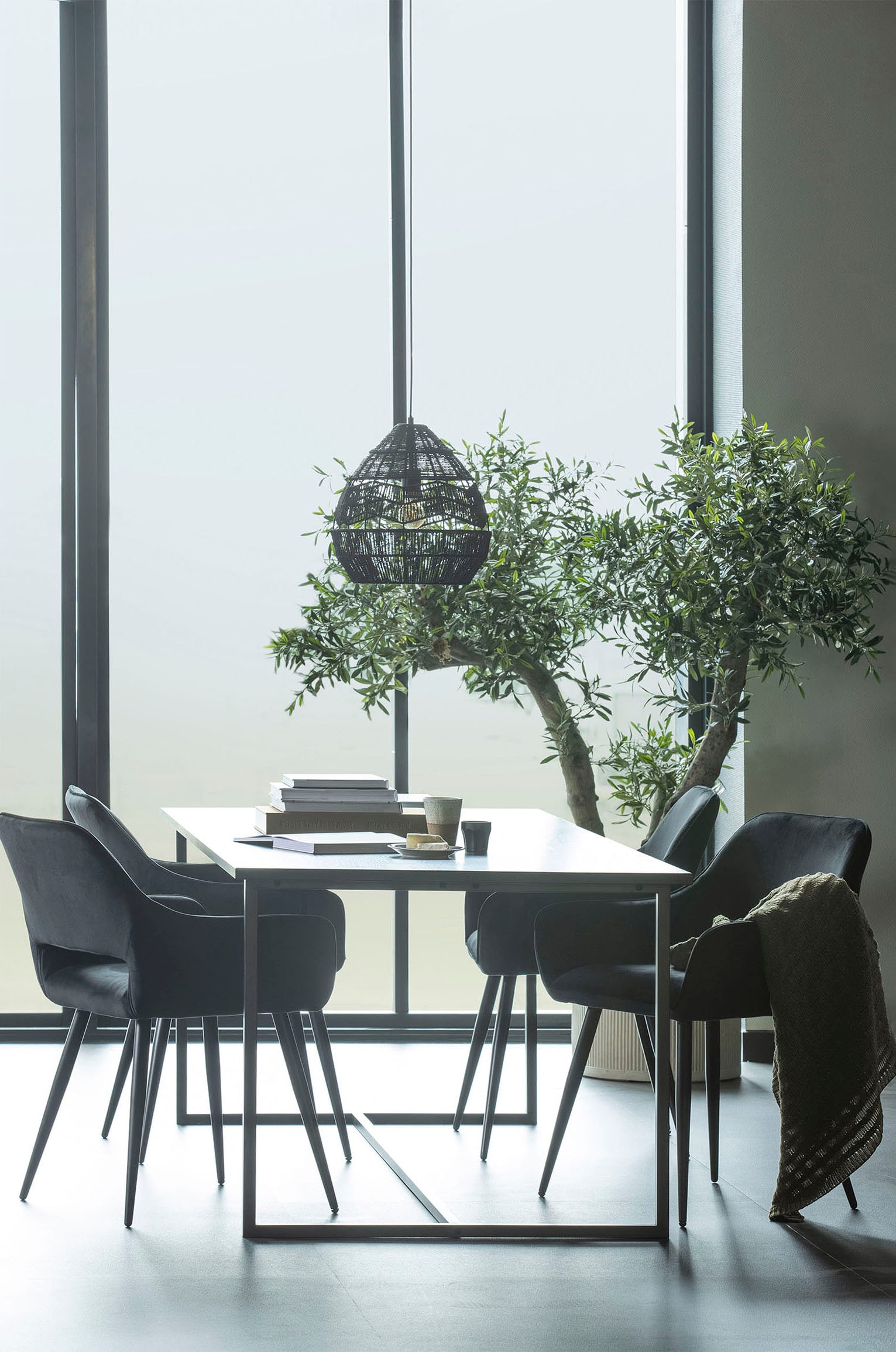 WOOOD Esszimmerstuhl »Jel«, 2 St., Samtvelours, gepolstert, 4-Fuß-Gestell, H 80 cm x B 60 cm