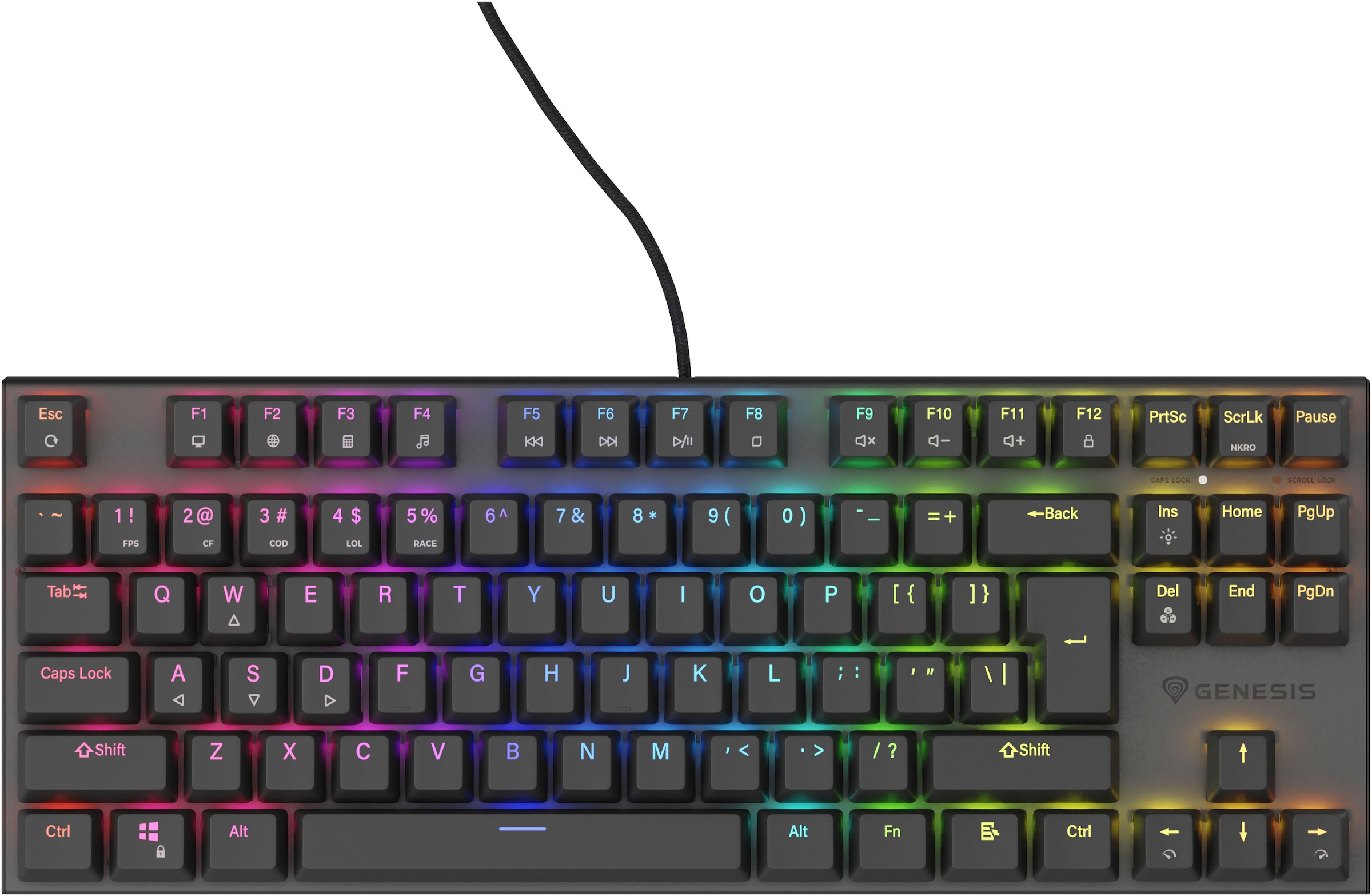 Gaming-Tastatur »THOR 303 TKL leise kabelgeb. schwarz (DE)«,...