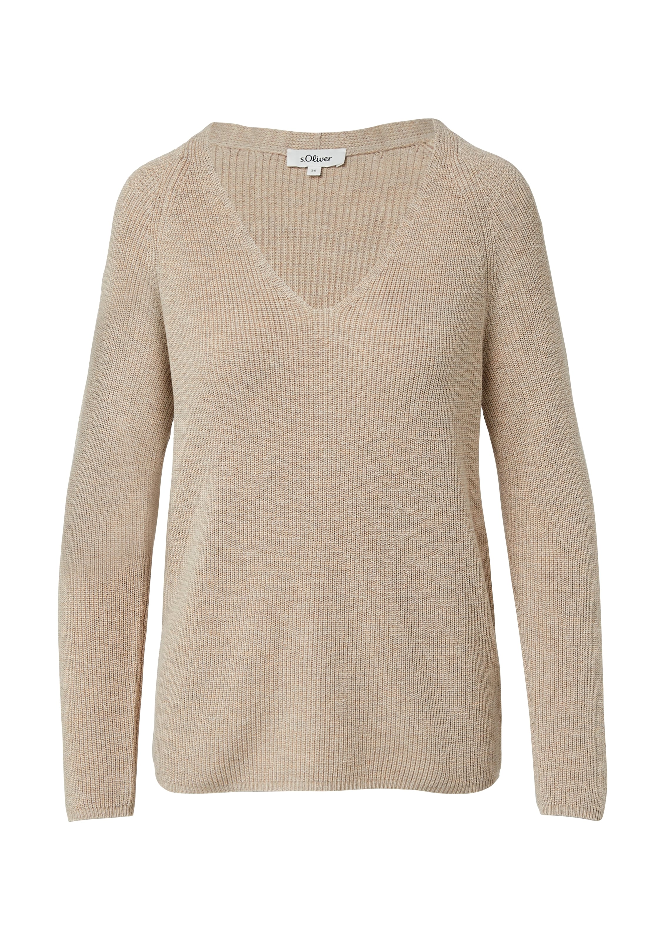 s.Oliver Strickpullover mit V-Ausschnitt
