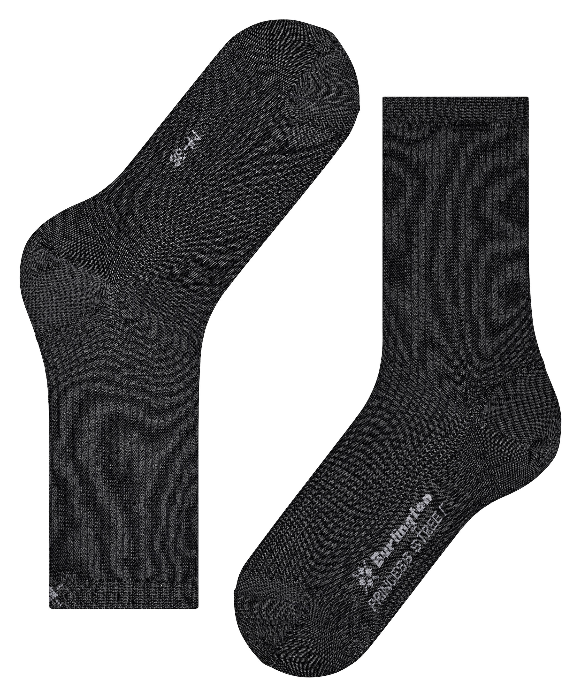 Burlington Socken »Princess Street« Einheitsgröße 36-41, feine Rippenstruktur, Viskosemischung