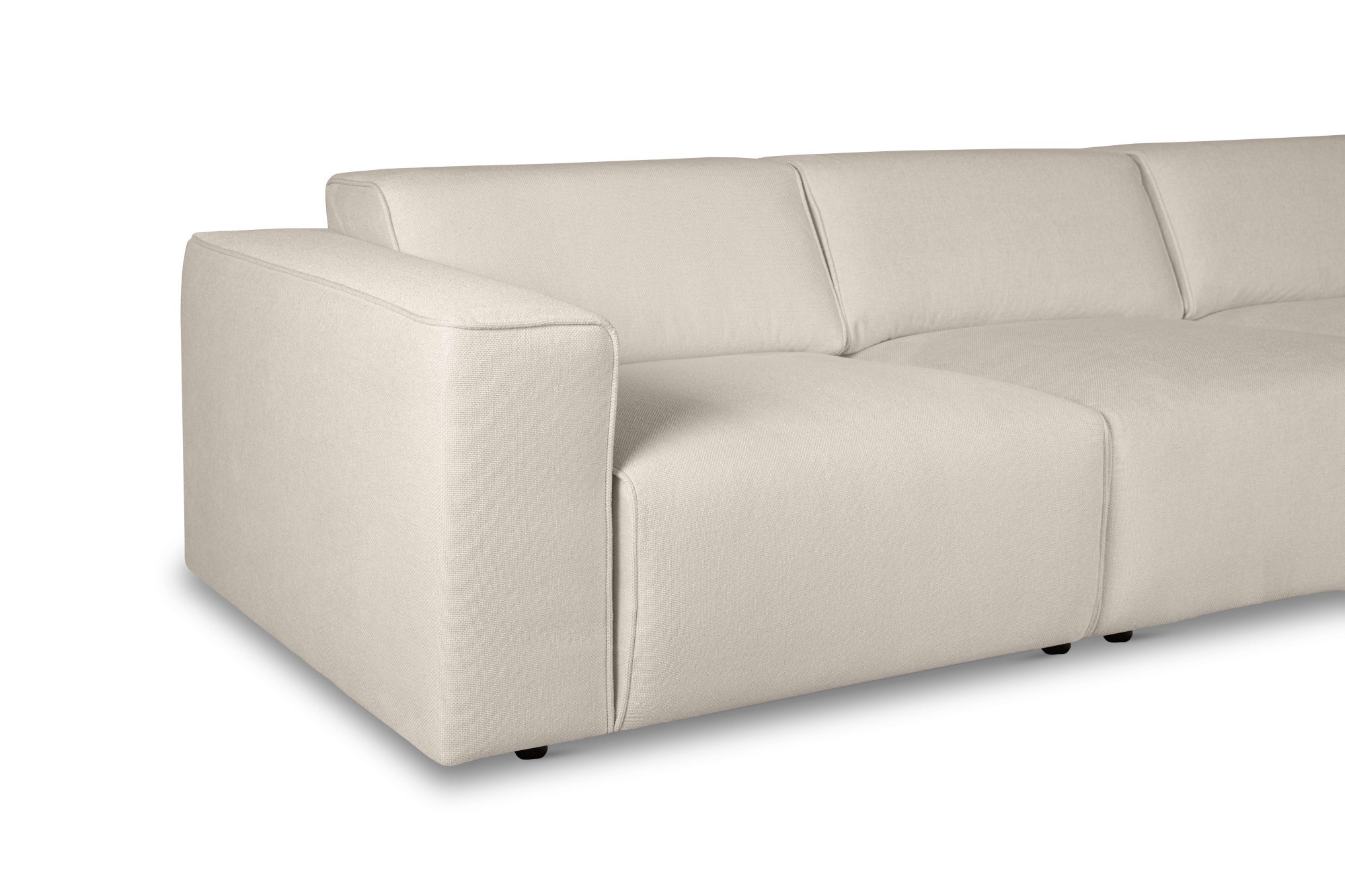 andas Ecksofa »Noord«, L-Form, mit Kedernaht, Breite 281 cm, Cord, Struktur, Webstoff