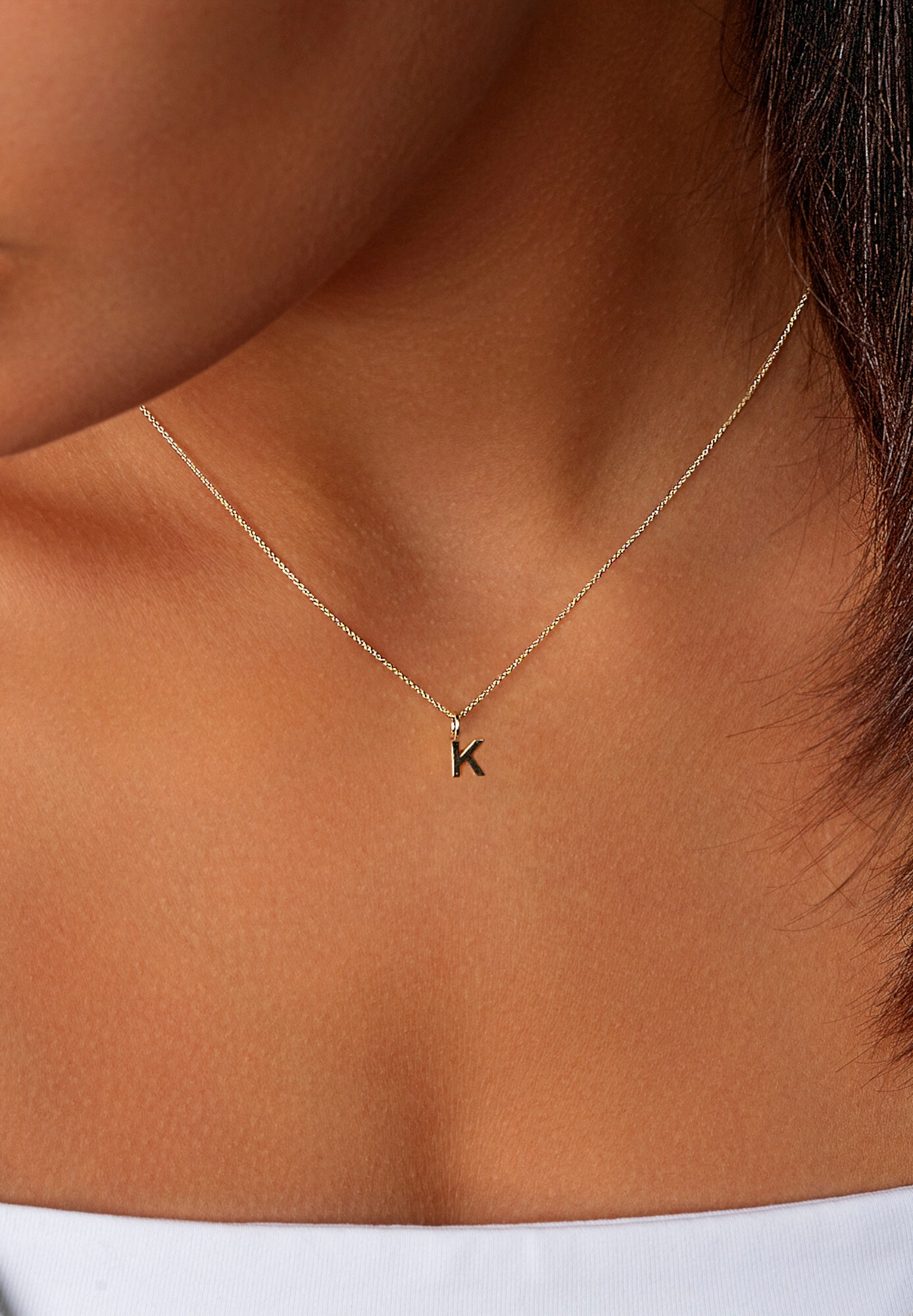 ONE ELEMENT Kettenanhänger »Buchstabe K Buchstaben Anhänger aus 333 Gelbgold«