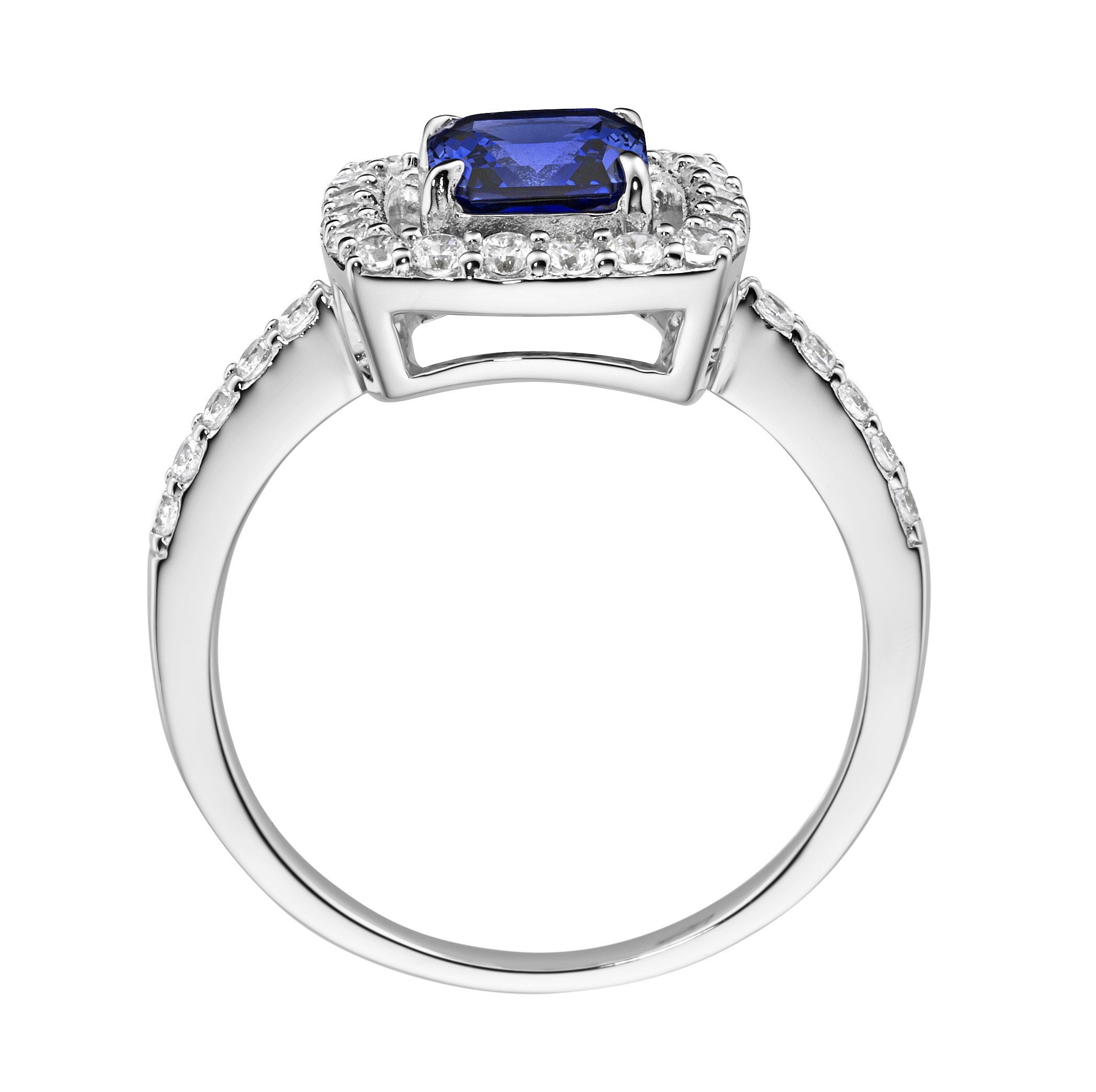 GIORGIO MARTELLO MILANO Silberring »Ring in blau, fuchsia oder lila, Zirkonia weiß, Silber 925«
