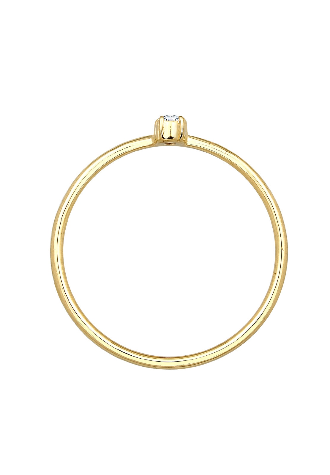 Elli DIAMONDS Verlobungsring »Ring Verlobungsring Schwarzer Diamant (0.06 ct) 375 Gelbgold«
