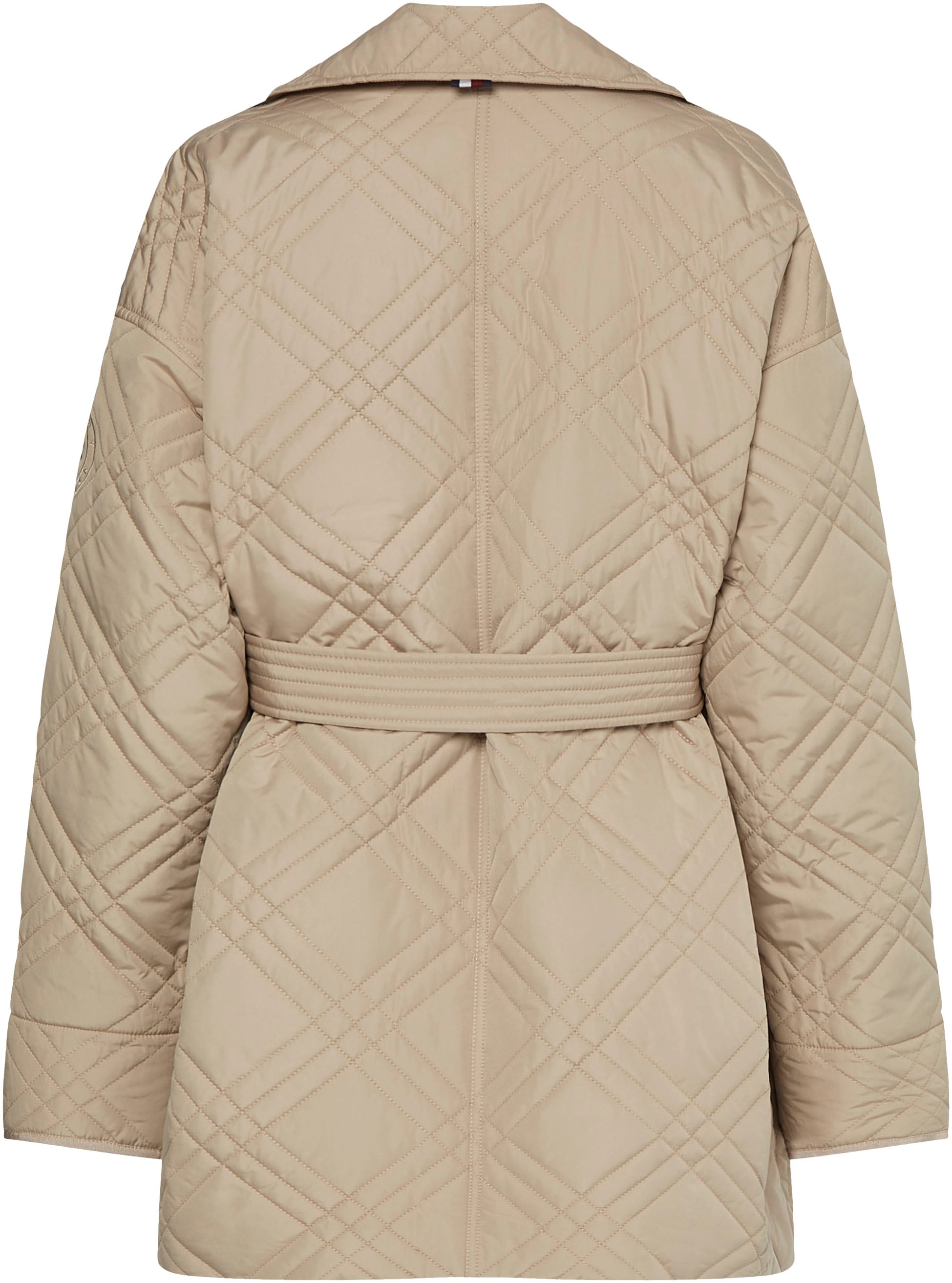 Tommy Hilfiger Steppmantel »QUILTED SHORT TRENCH«, mit Bindegürtel und Tommy Hilfiger Markenlabel
