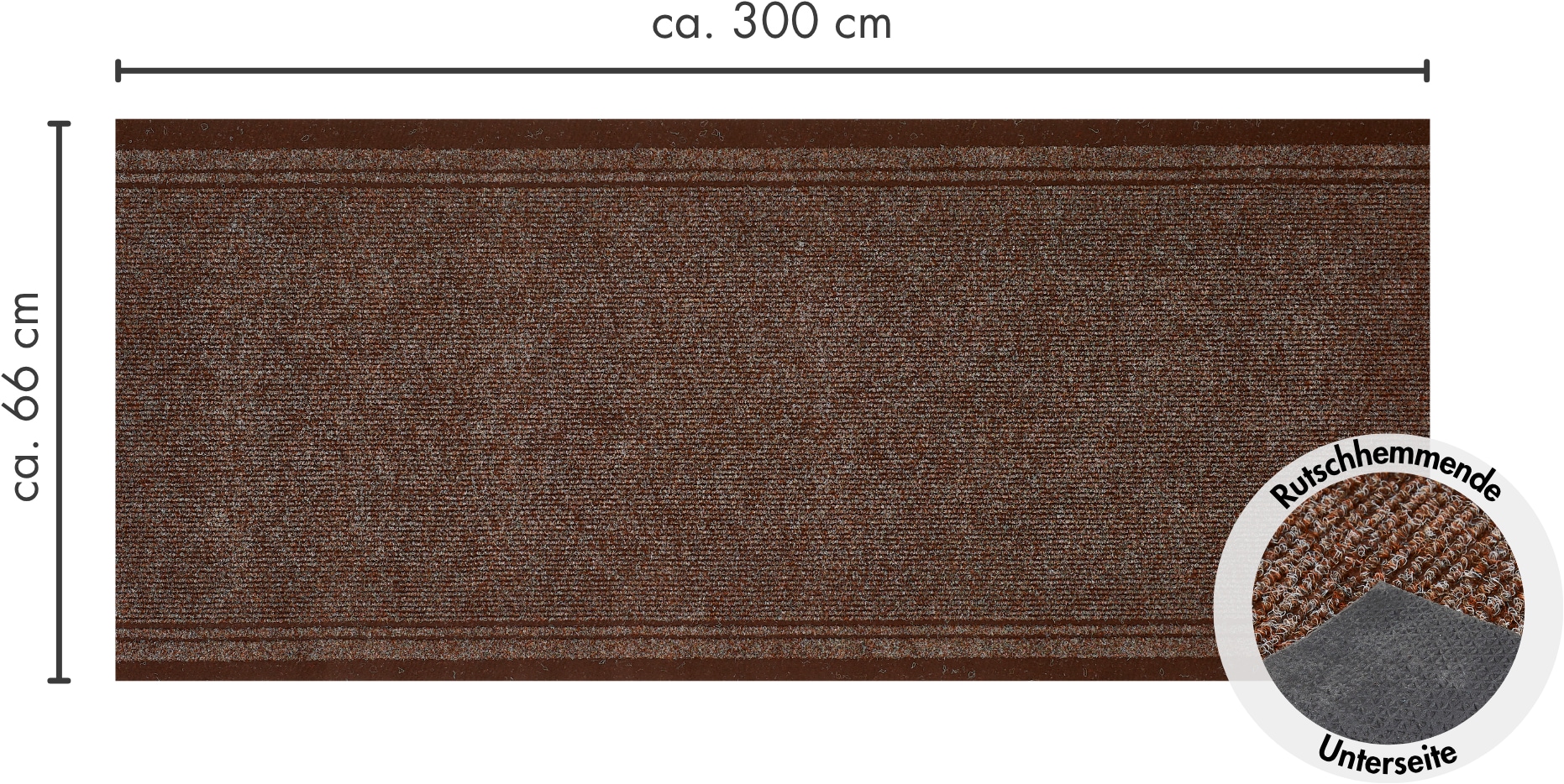 Andiamo Läufer »Mitch, Made in Belgium«, rechteckig, 6 mm Höhe, Schmutzfangläufer, meliert, mit Bordüre, In- und Outdoor geeignet